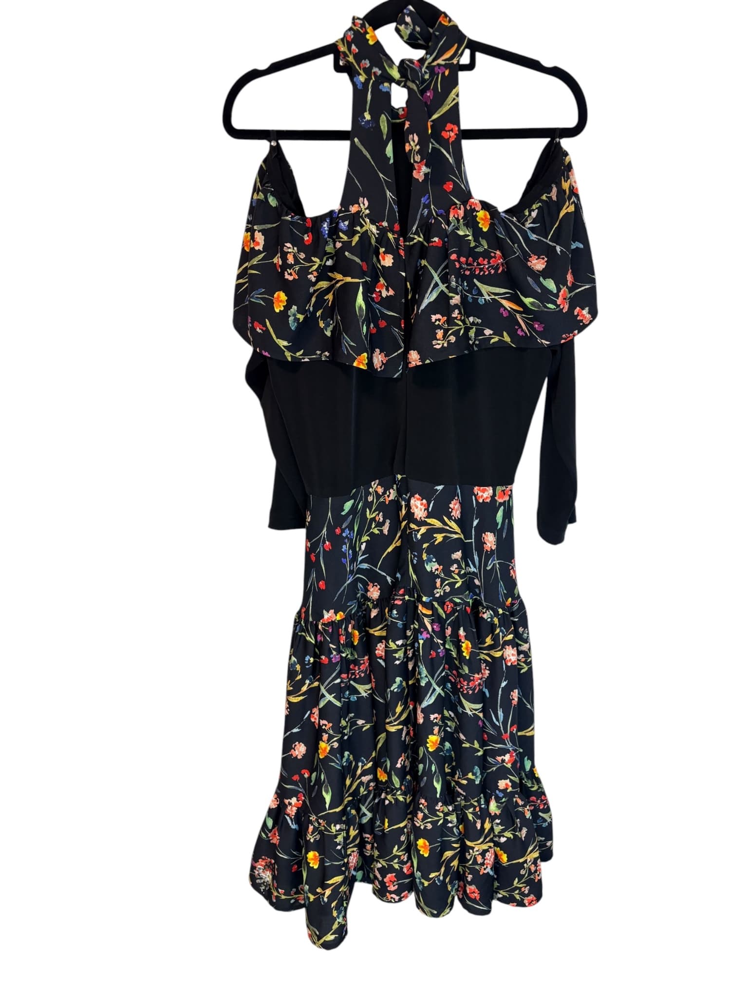 Sacha Drake Floral Cold Shoulder Tiered Midi Dress Size 14 — photo 5 of 5