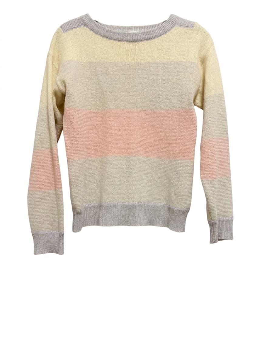 Saint Germain Vintage Pastel Striped Knit Sweater - Women's Size M — photo 1 of 5