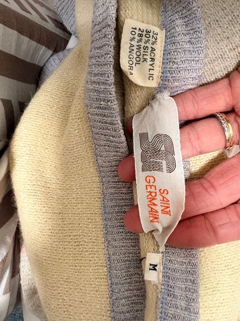 Saint Germain Vintage Pastel Striped Knit Sweater - Women's Size M — photo 5 of 5
