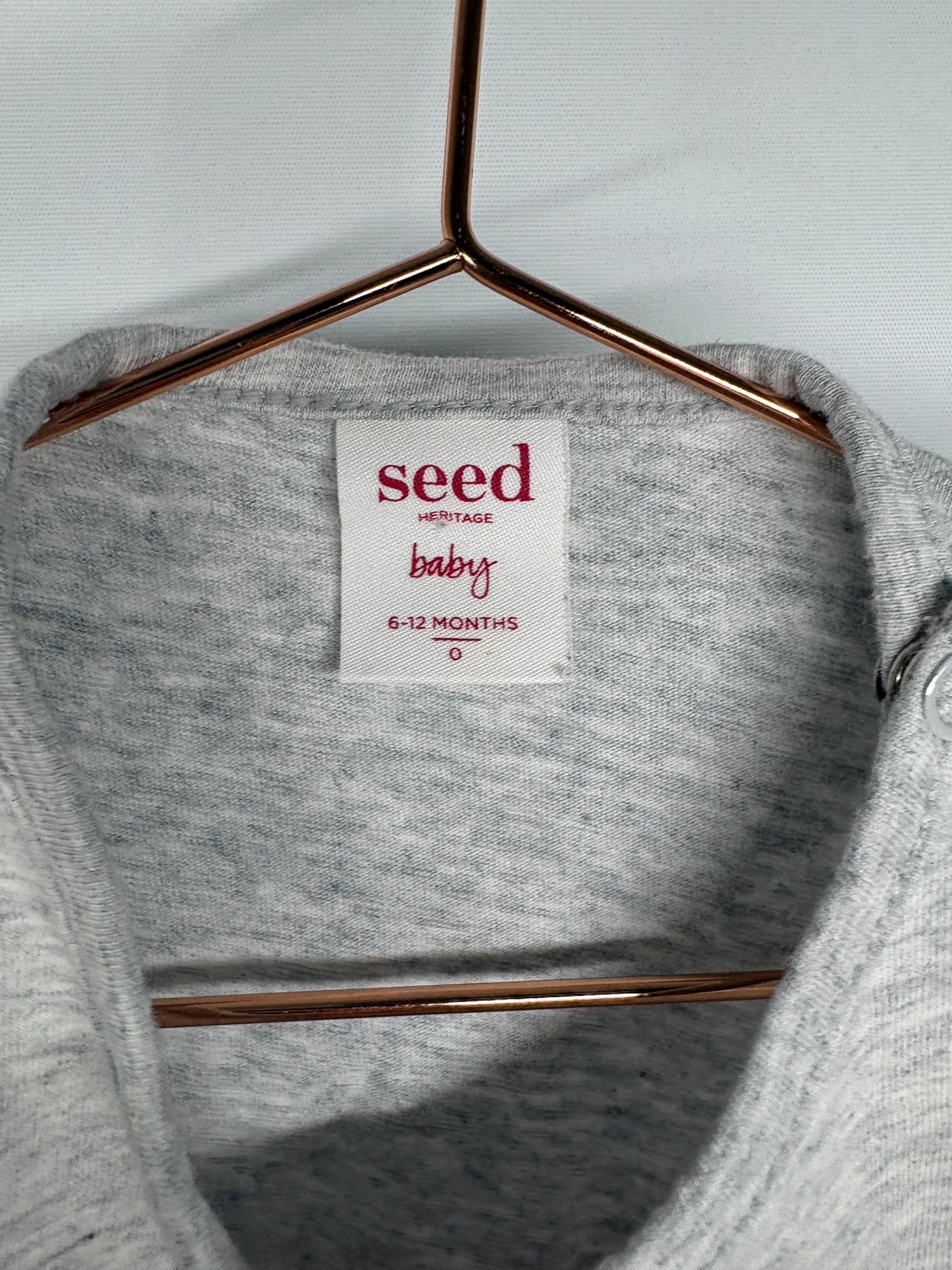 Seed Heritage Baby T-Shirt Grey Marle Watermelon Sequin Size 0 — photo 3 of 4