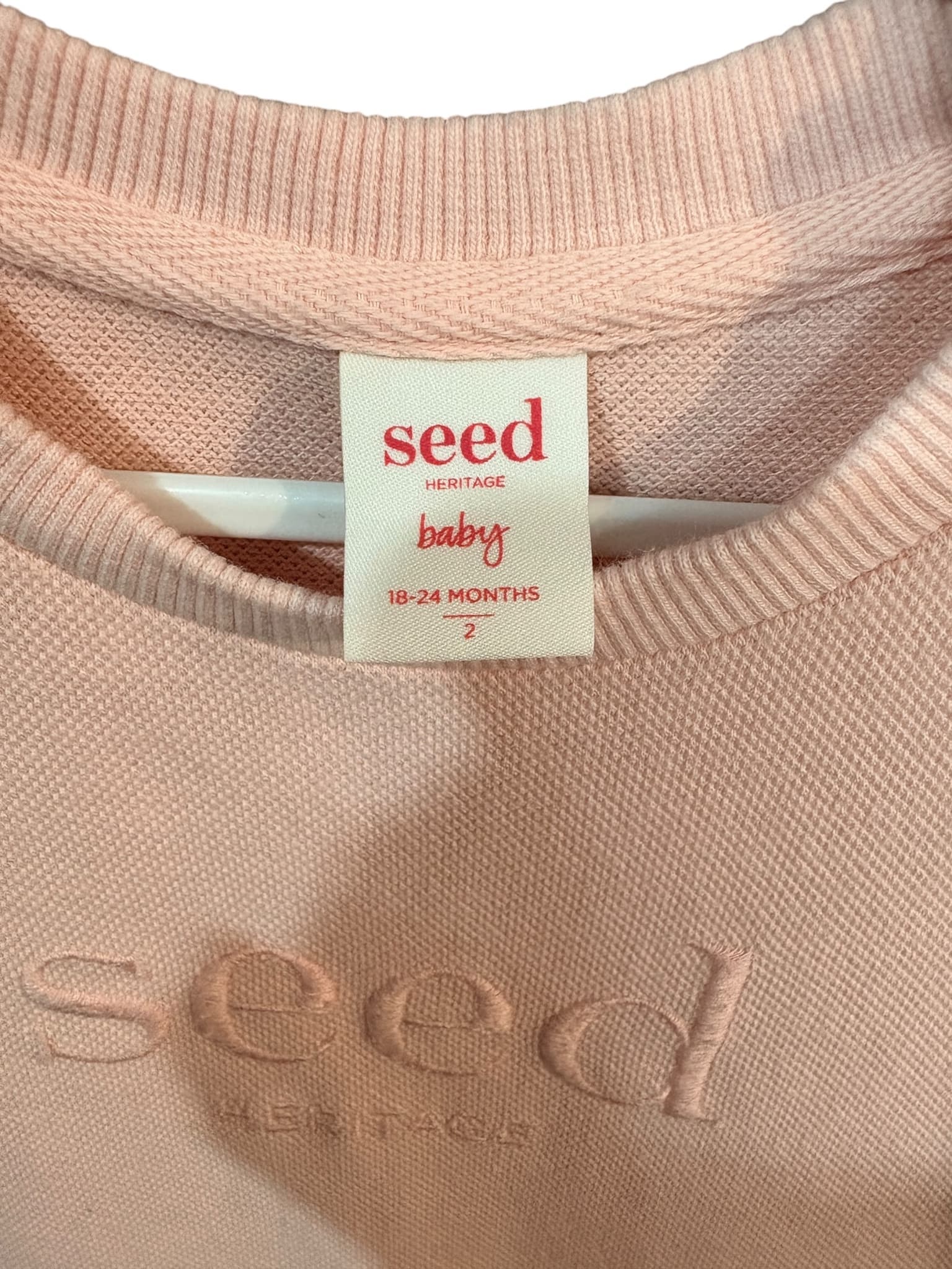 Seed Heritage Sweatshirt Tulle Dress Embroidered Logo Pink Girls 2 — photo 4 of 4
