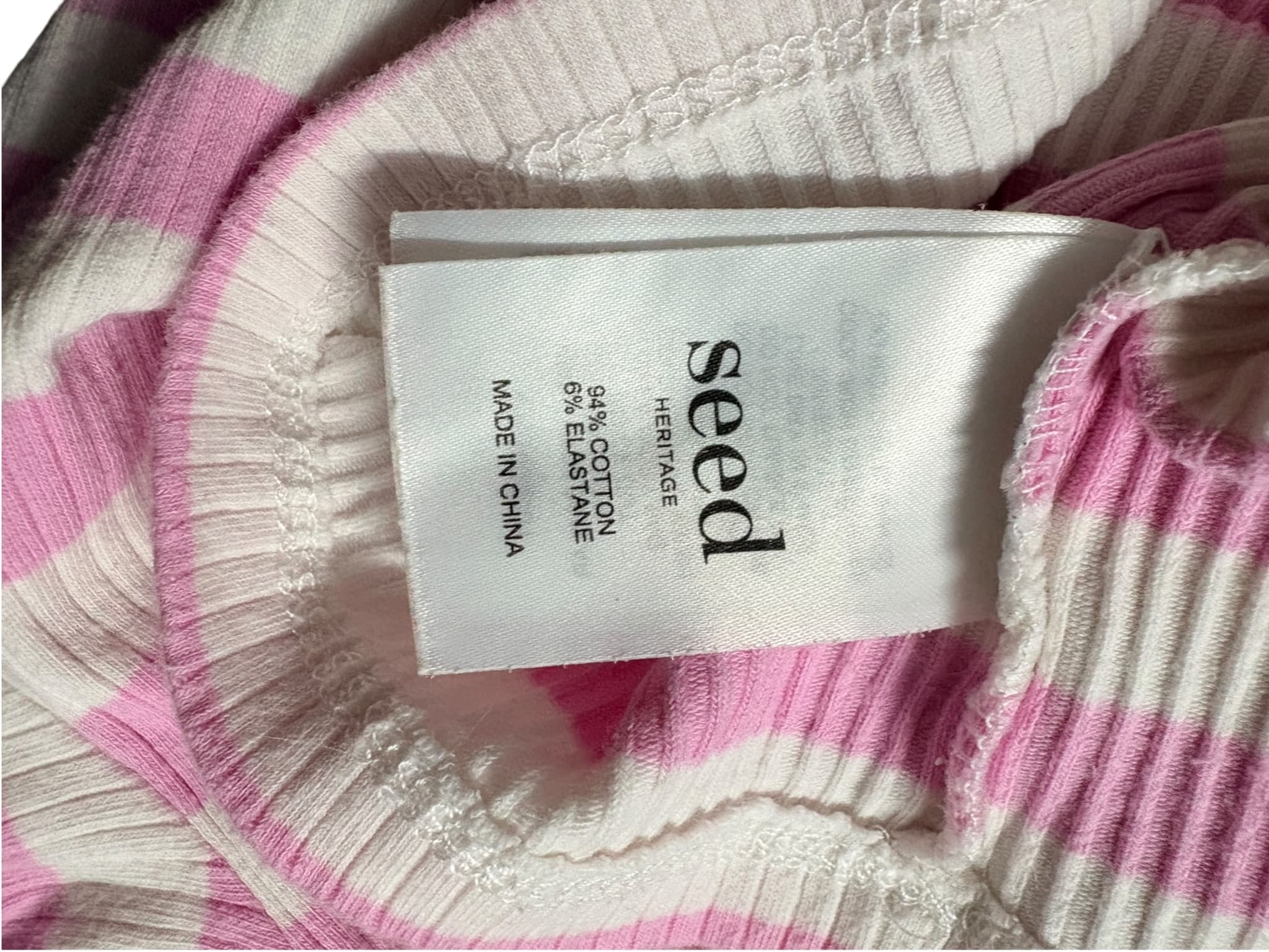 Seed Striped Puff Sleeve T-Shirt Pink Baby 1 (Copy) — photo 3 of 5