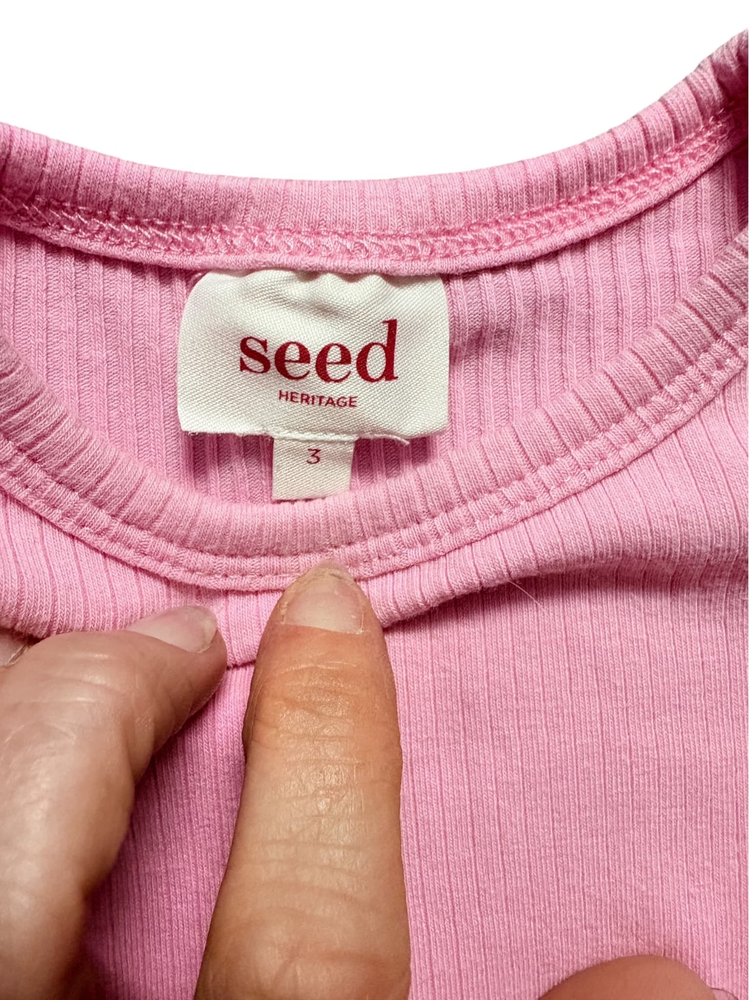 Seed Striped Puff Sleeve T-Shirt Pink Baby 1 (Copy) — photo 4 of 5