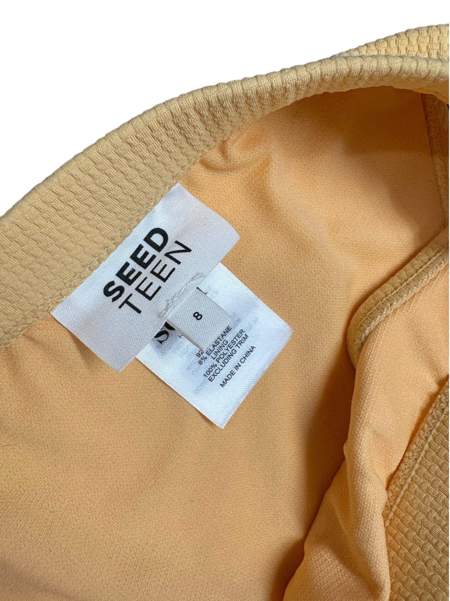 Seed Teen Bikini Set Textured Seersucker Yellow Girls 8 — photo 3 of 5