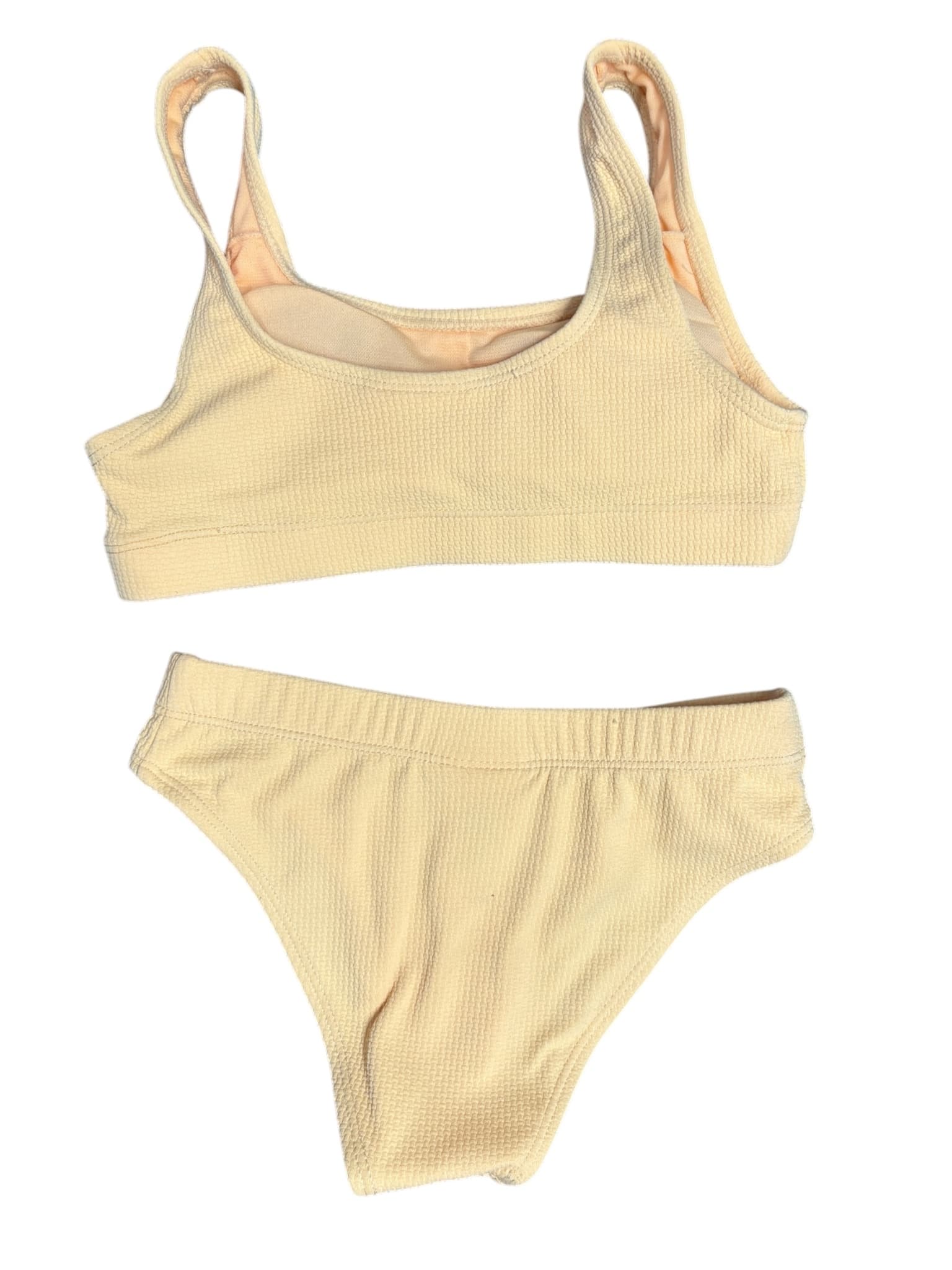 Seed Teen Bikini Set Textured Seersucker Yellow Girls 8 — photo 4 of 5