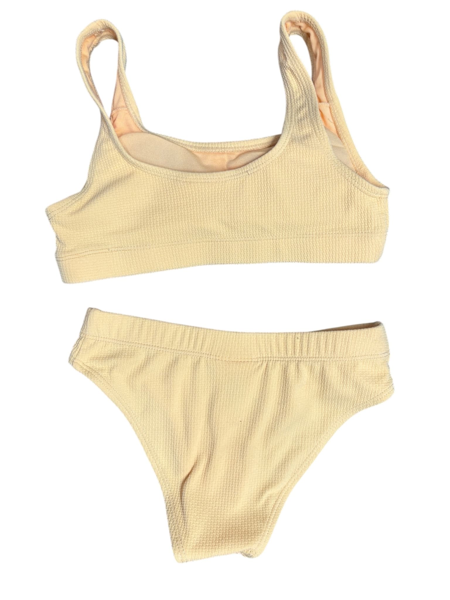 Seed Teen Bikini Set Textured Seersucker Yellow Girls 8 — photo 5 of 5