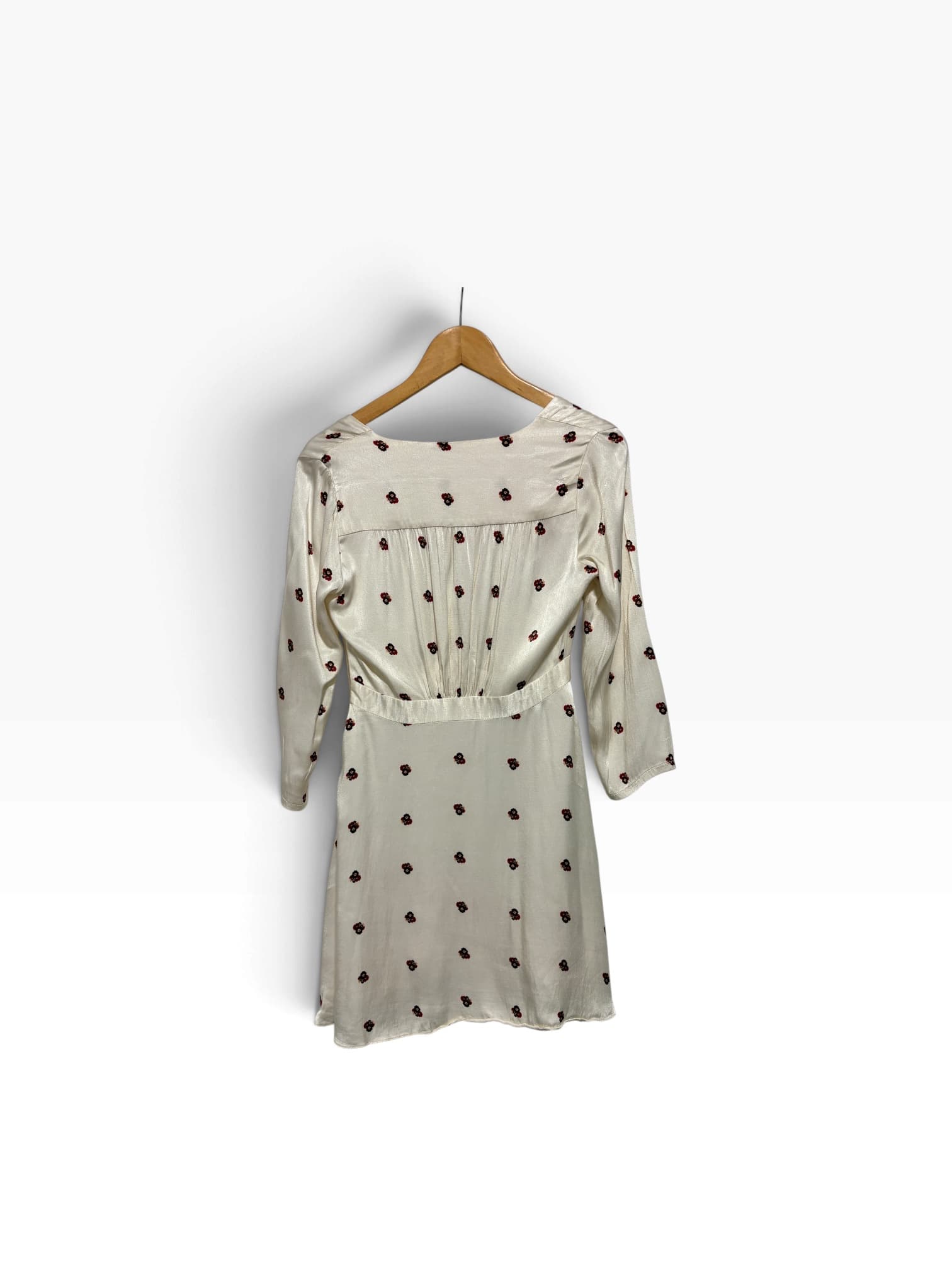 Shona Joy La Lune Button Front Mini Dress Cream Floral Size 8 — photo 8 of 8