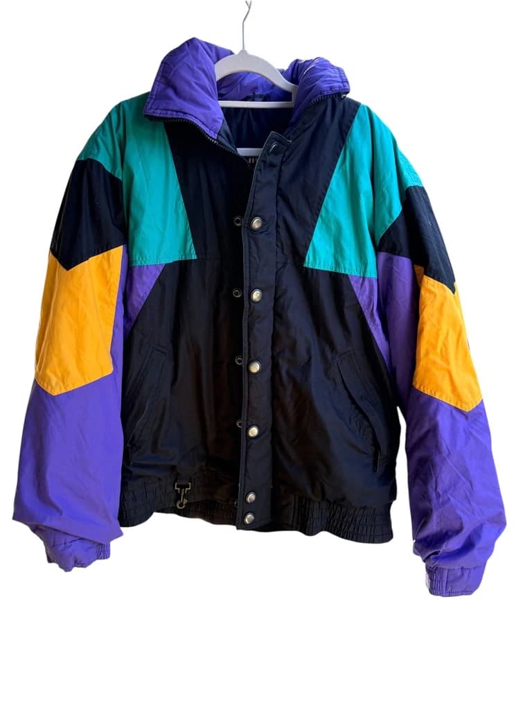 Steiner Sport Wear Vintage Colorblock Puffer Jacket Multicolour