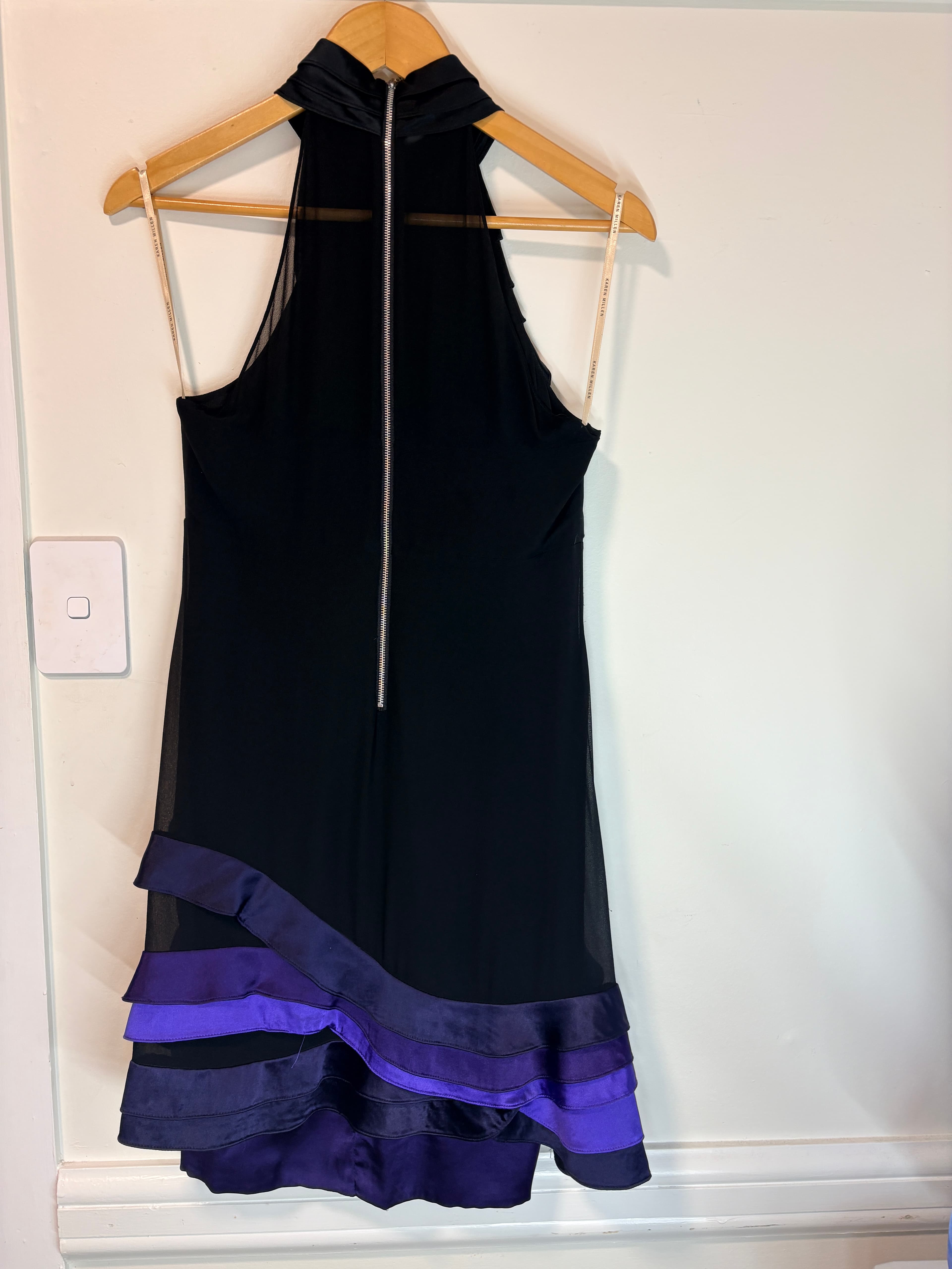 Tree of Life Off-Shoulder Crop Top Black Swiss Dot Mesh XS Y2K — photo 8 of 12