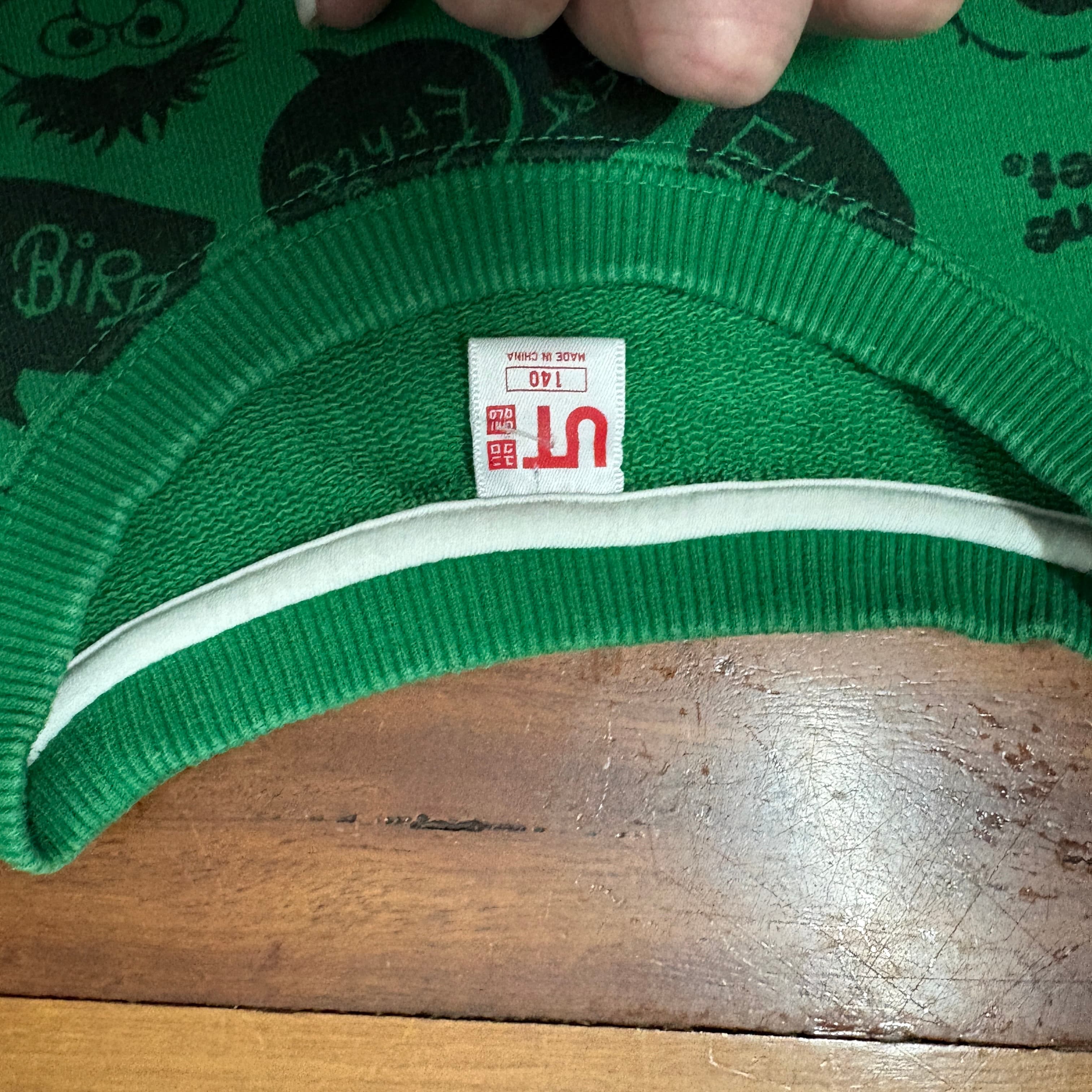 Uniqlo Sesame Street Character Print Sweatshirt Green Kids 140 — photo 3 of 5