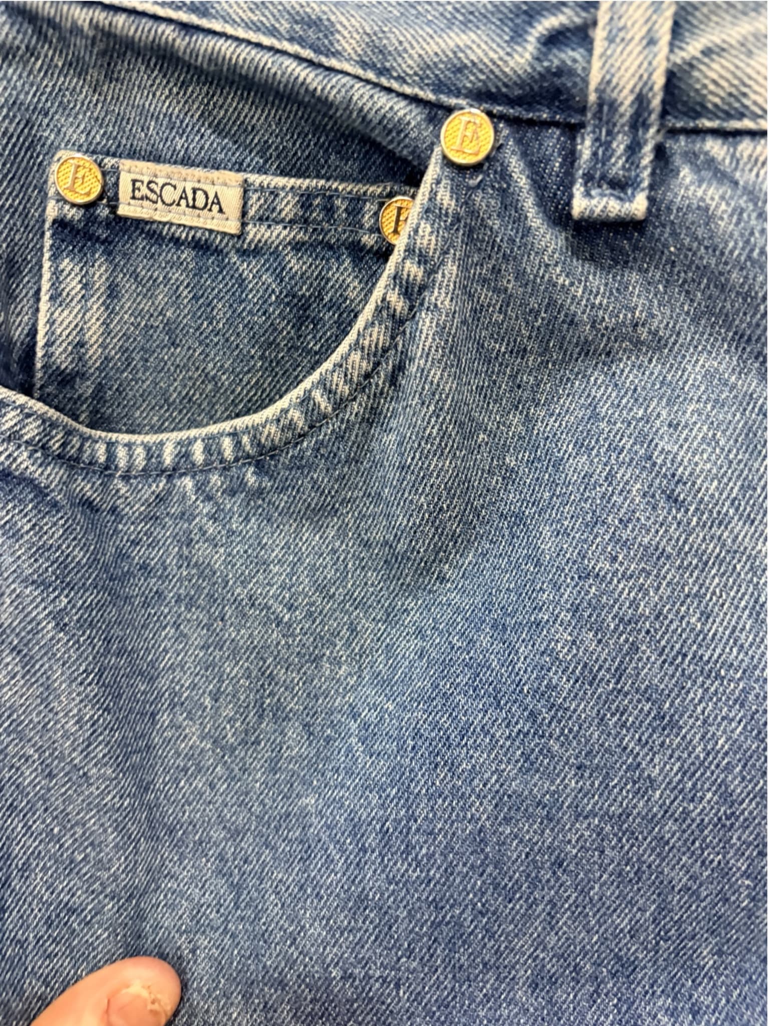 VINTAGE Escada Margaretha Ley High-Waisted Jeans Blue Women's 40 — photo 4 of 15