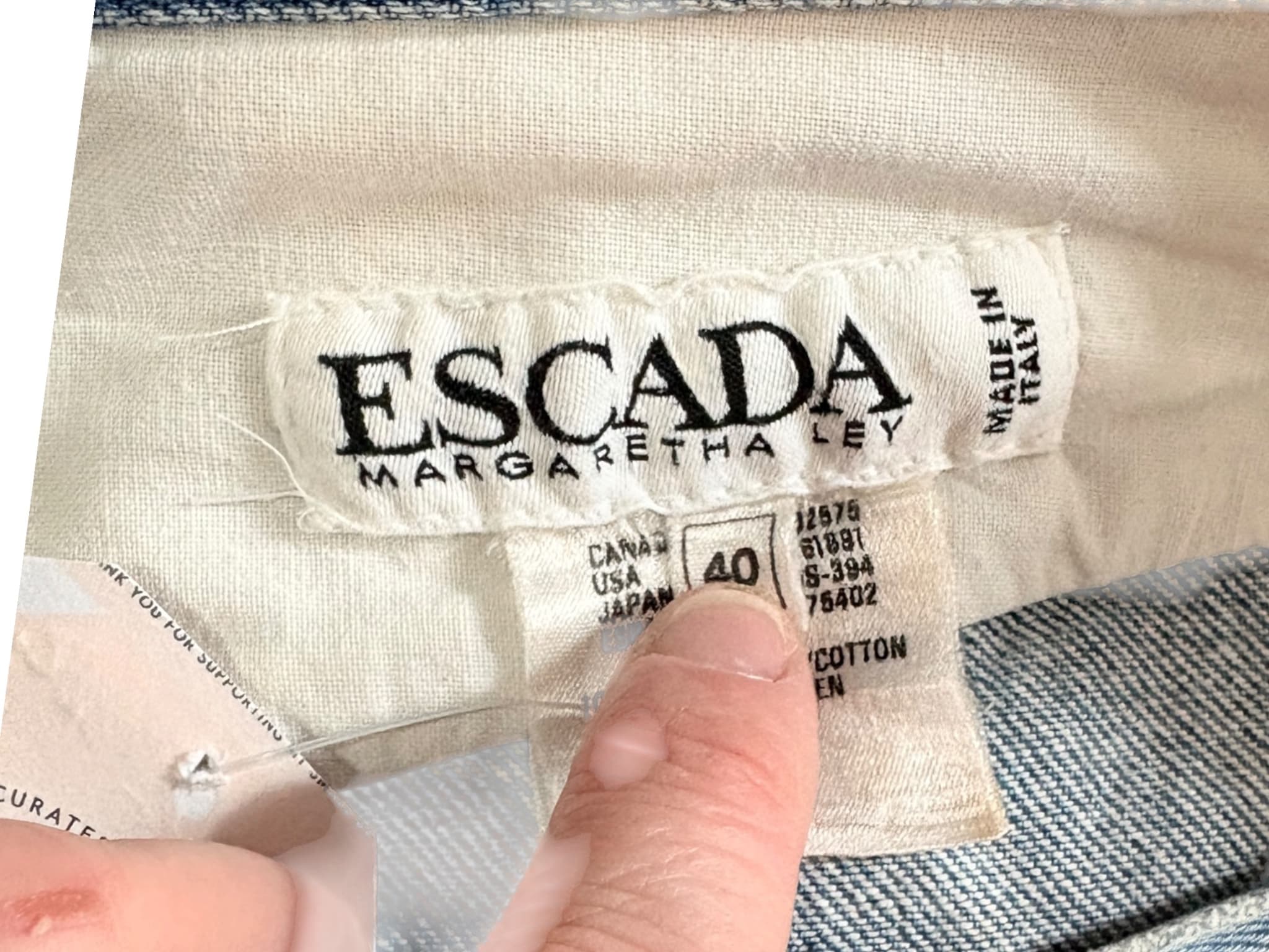 VINTAGE Escada Margaretha Ley High-Waisted Jeans Blue Women's 40 — photo 7 of 15