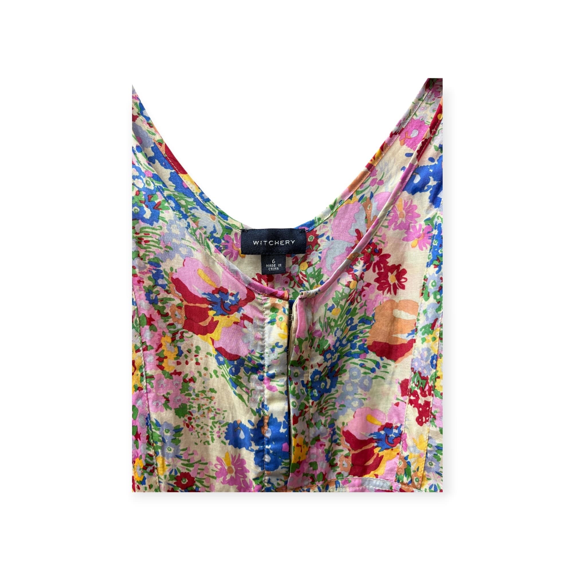 Witchery Floral Playsuit Cotton Silk Multicoloured Women's 6 — photo 4 of 7