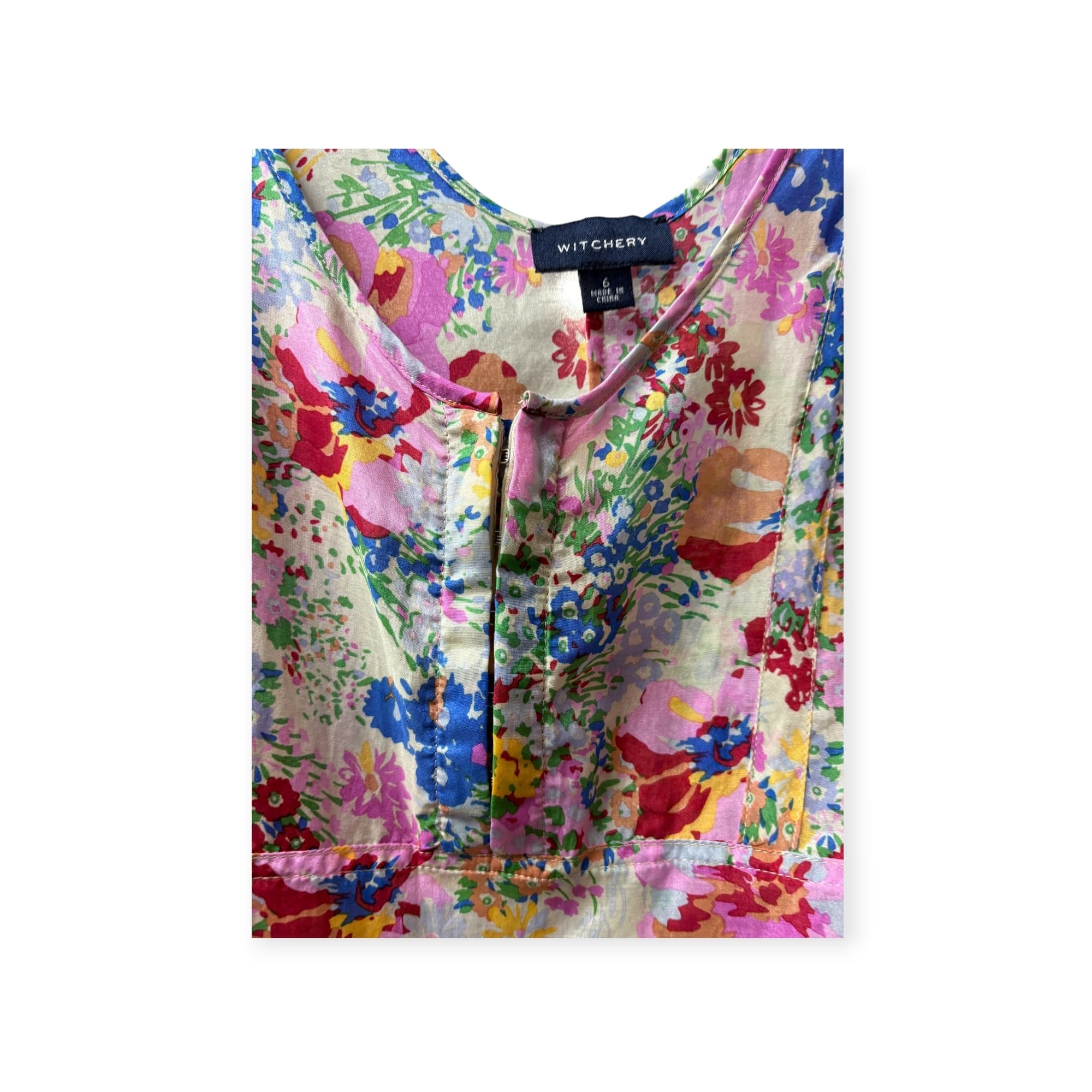 Witchery Floral Playsuit Cotton Silk Multicoloured Women's 6 — photo 5 of 7
