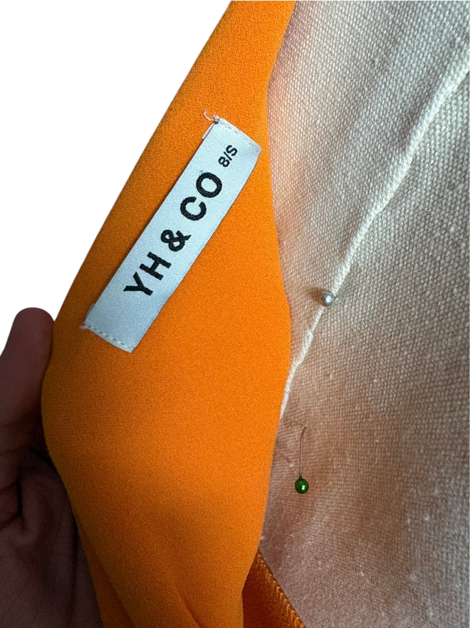 YH & CO One-Shoulder Ruched Midi Dress Orange Size 8 — photo 3 of 4