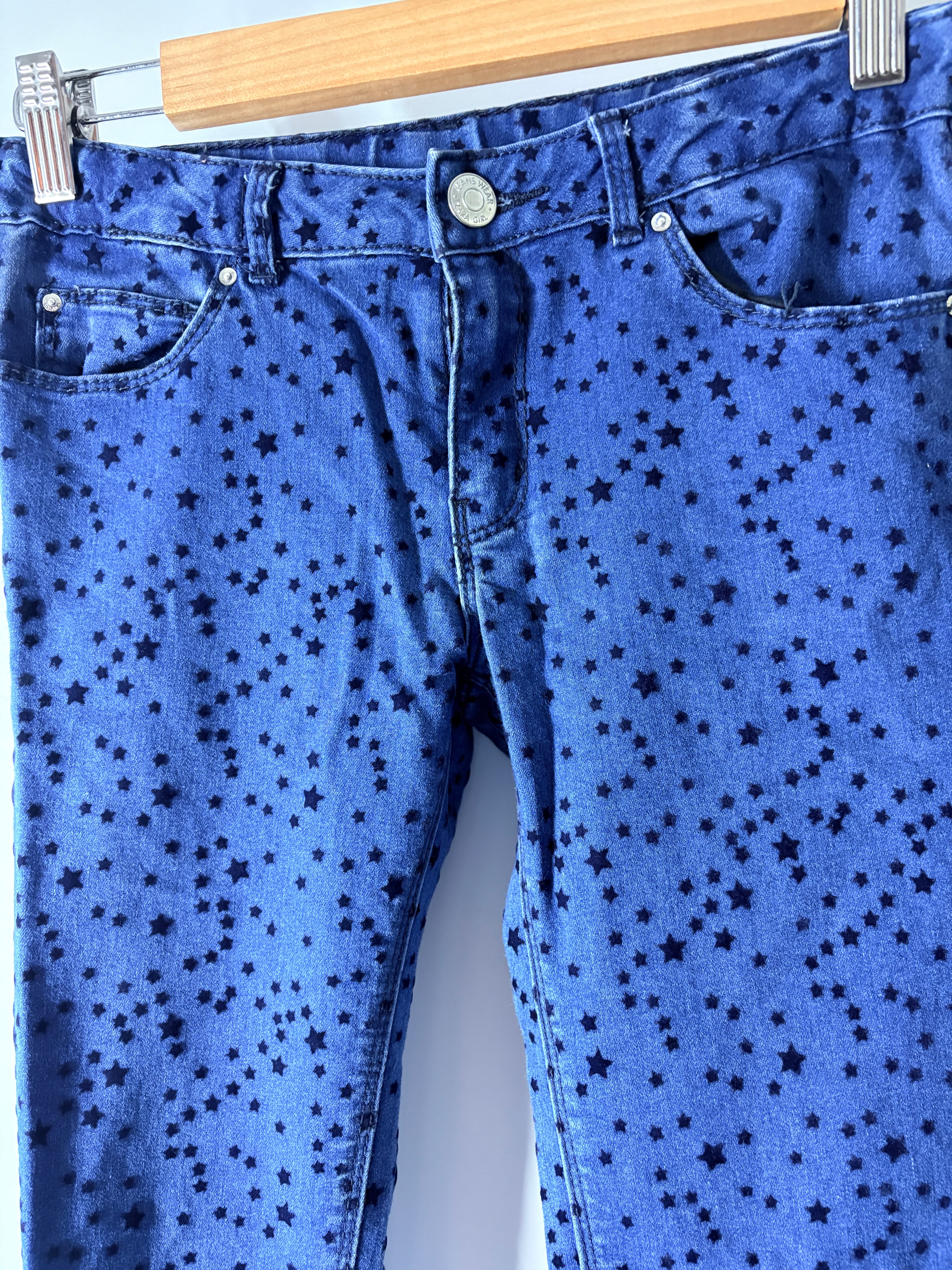 Zara Girls Skinny Jeans Star Print Blue Size 11/12 — photo 4 of 7