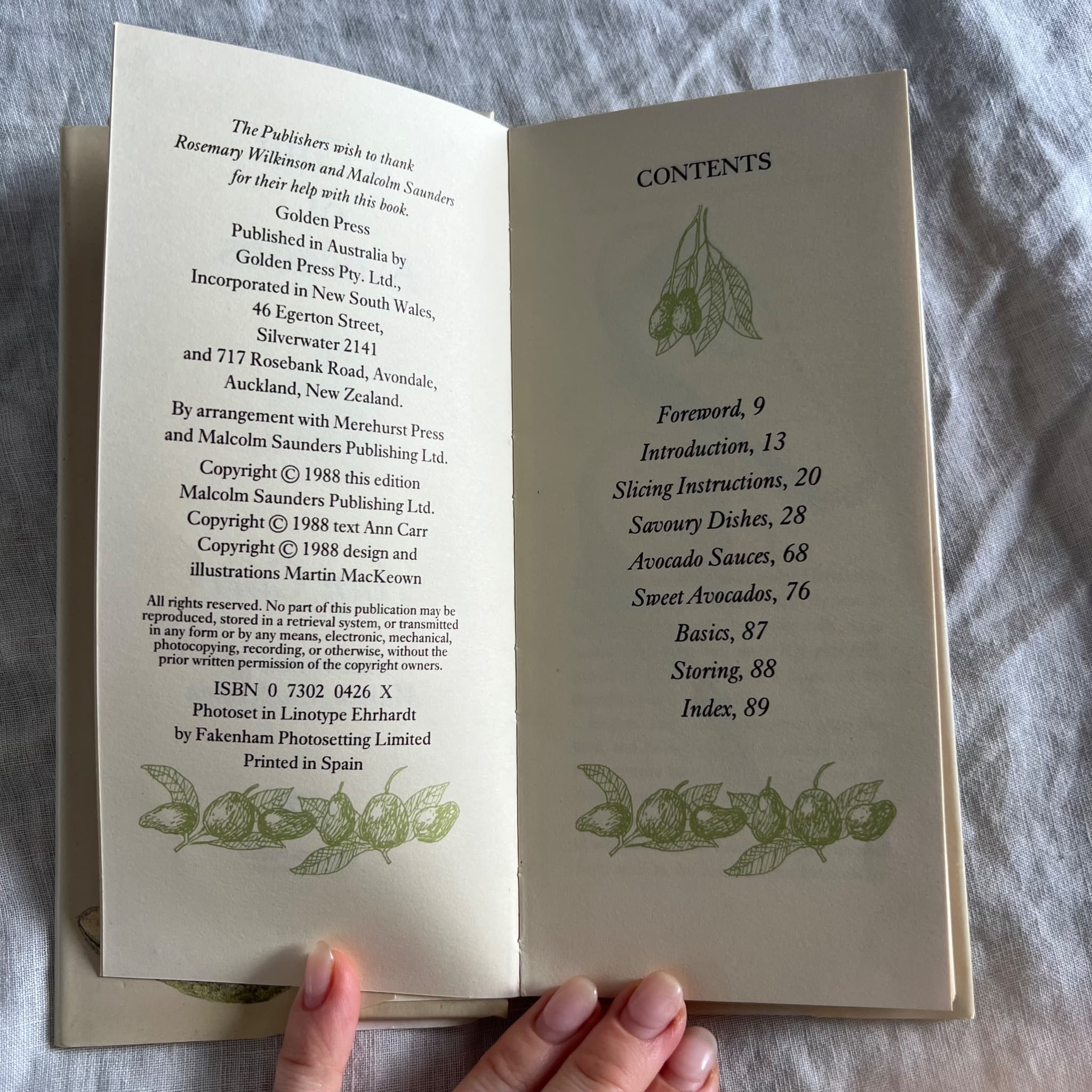 A Glut of Avocados by Ann Carr - Vintage 1988 Recipe Book — photo 3 of 7