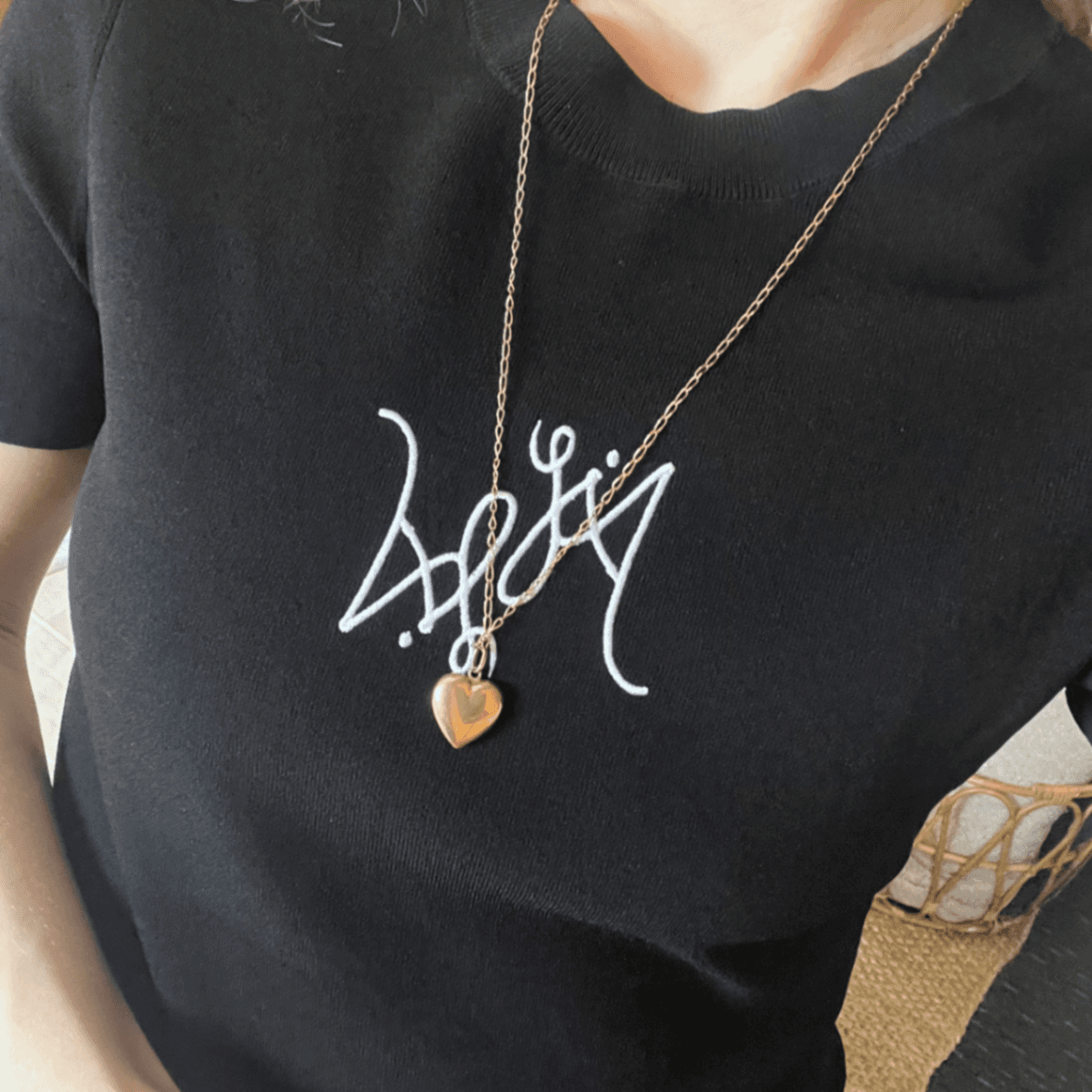 Aje Prophecy Knit Logo Baby Tee in Black (Size S) — photo 9 of 10