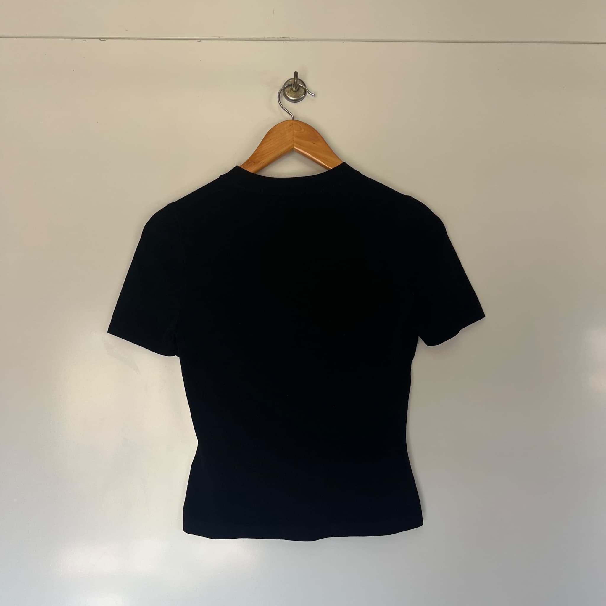 Aje Prophecy Knit Logo Baby Tee in Black (Size S) — photo 3 of 10