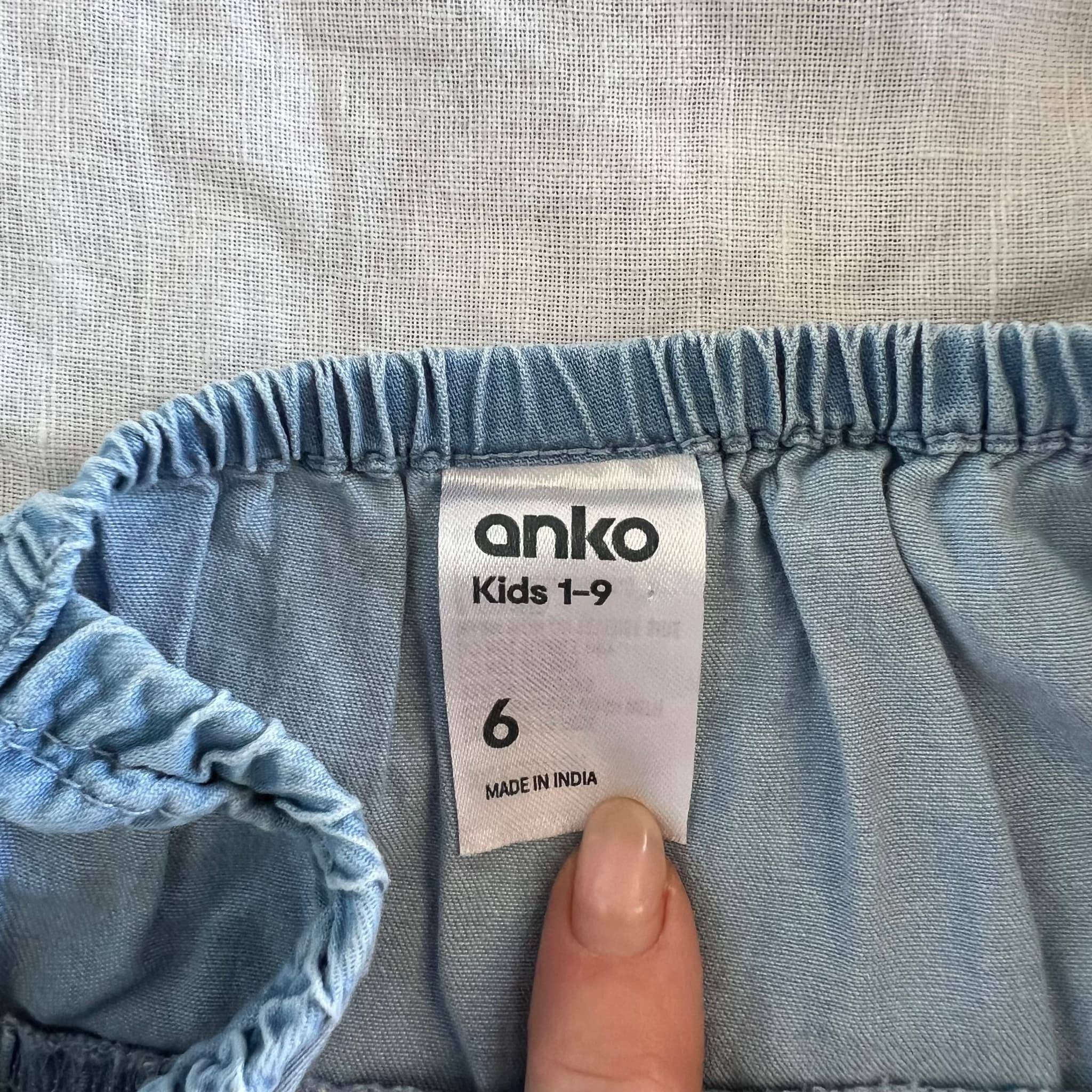 Anko Girls Chambray Tiered Off-the-Shoulder Dress - Size 6 — photo 2 of 4