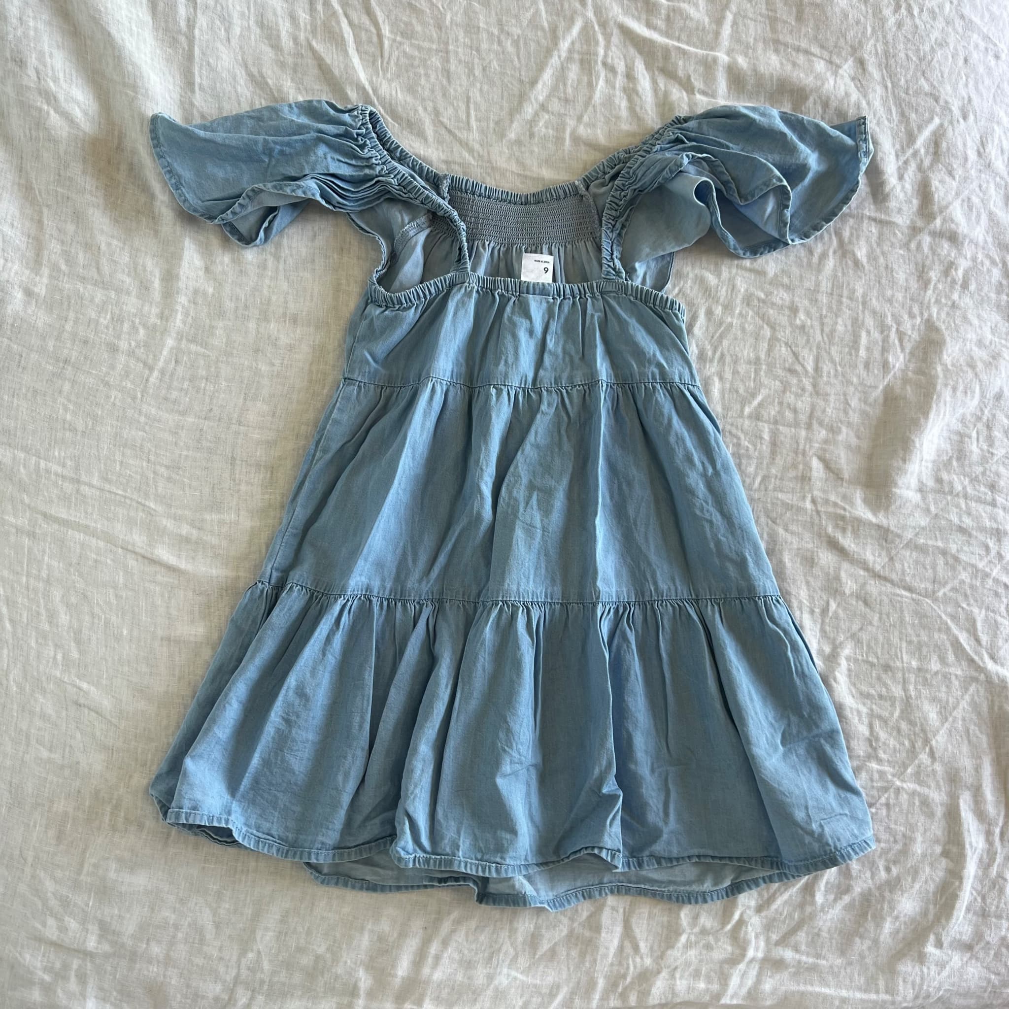 Anko Girls Chambray Tiered Off-the-Shoulder Dress - Size 6 — photo 4 of 4