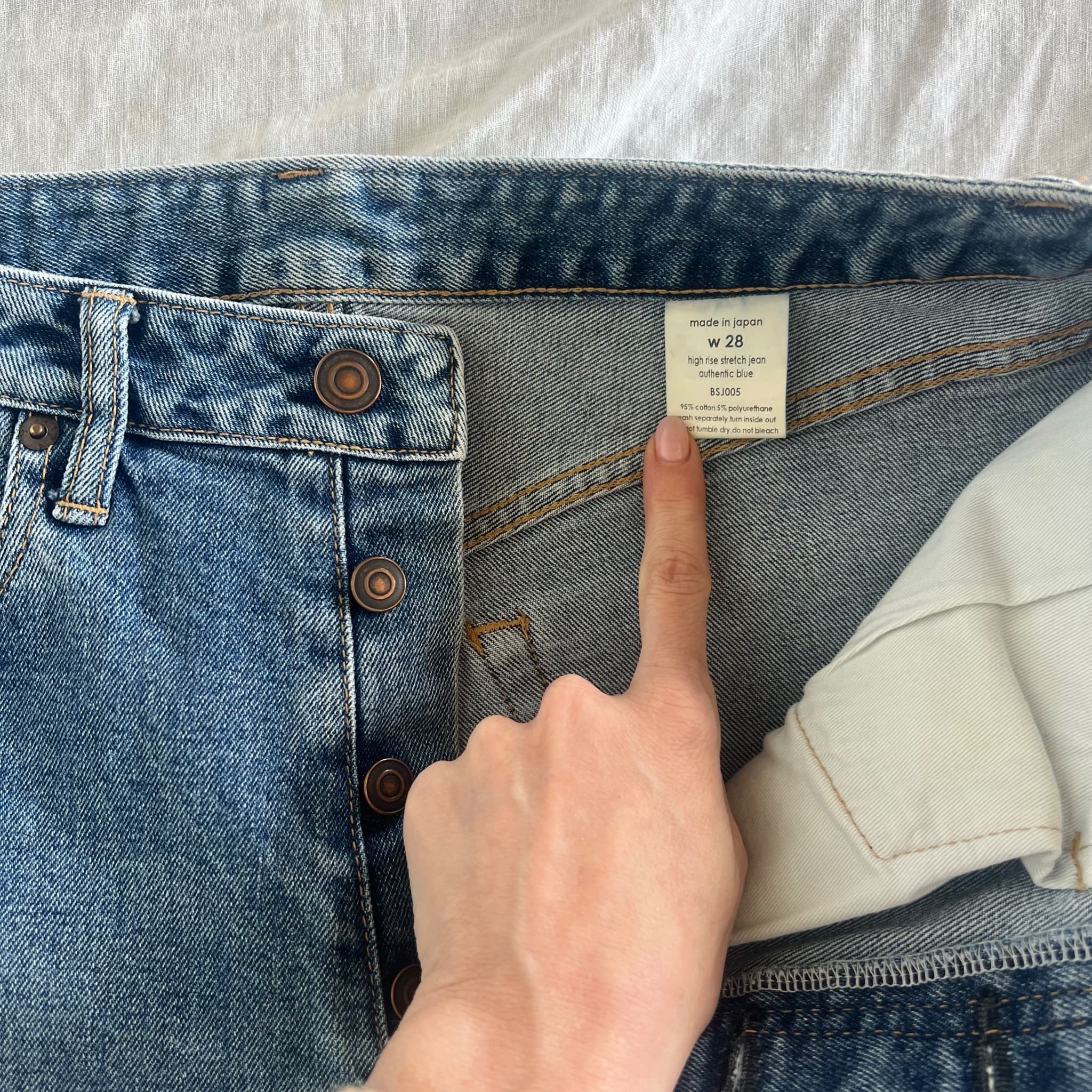 Bassike High Rise Stretch Jeans (Size 28) — photo 4 of 10