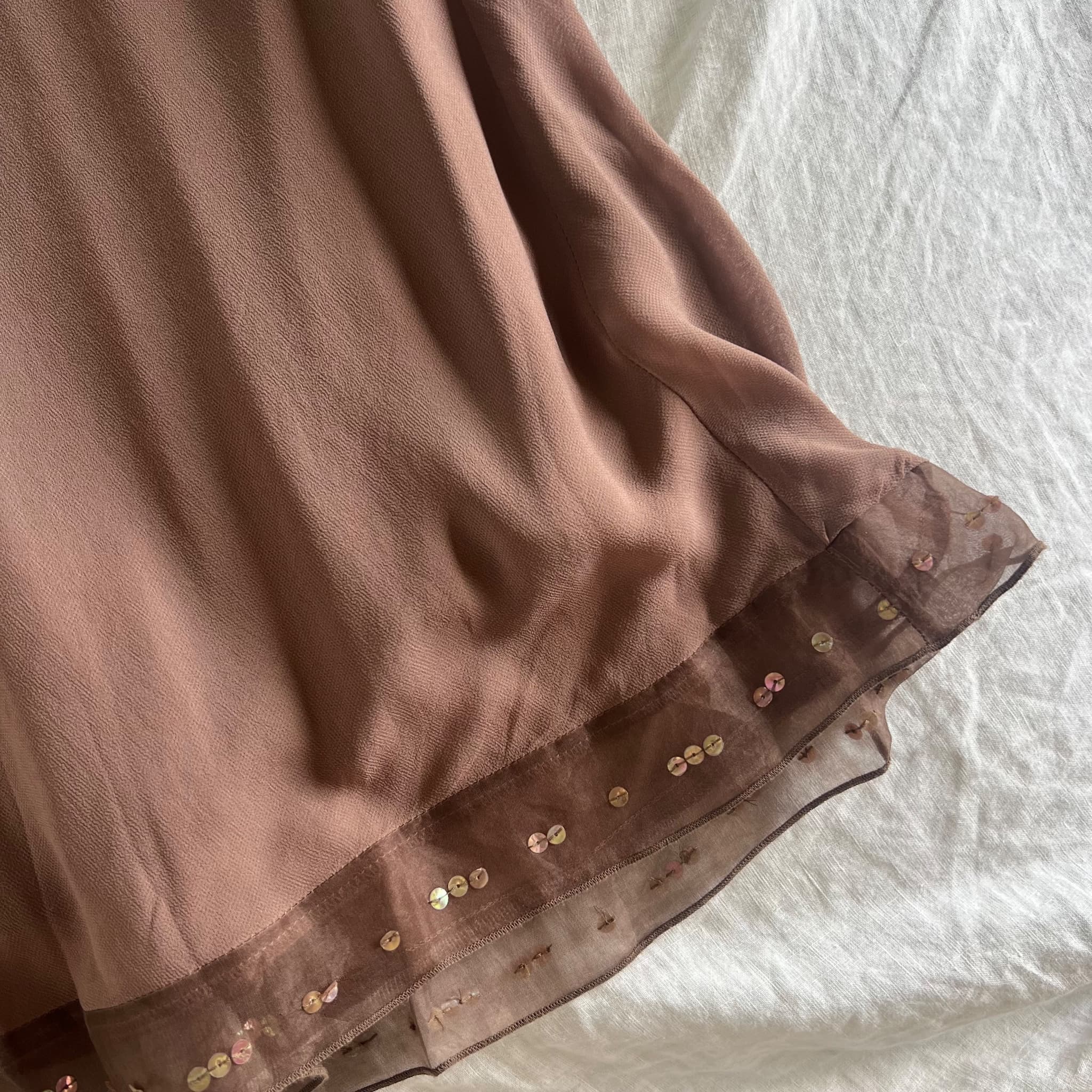 Cindy Crawford Collection Y2K Bias Cut Chiffon Maxi Skirt (Size 10) — photo 2 of 7