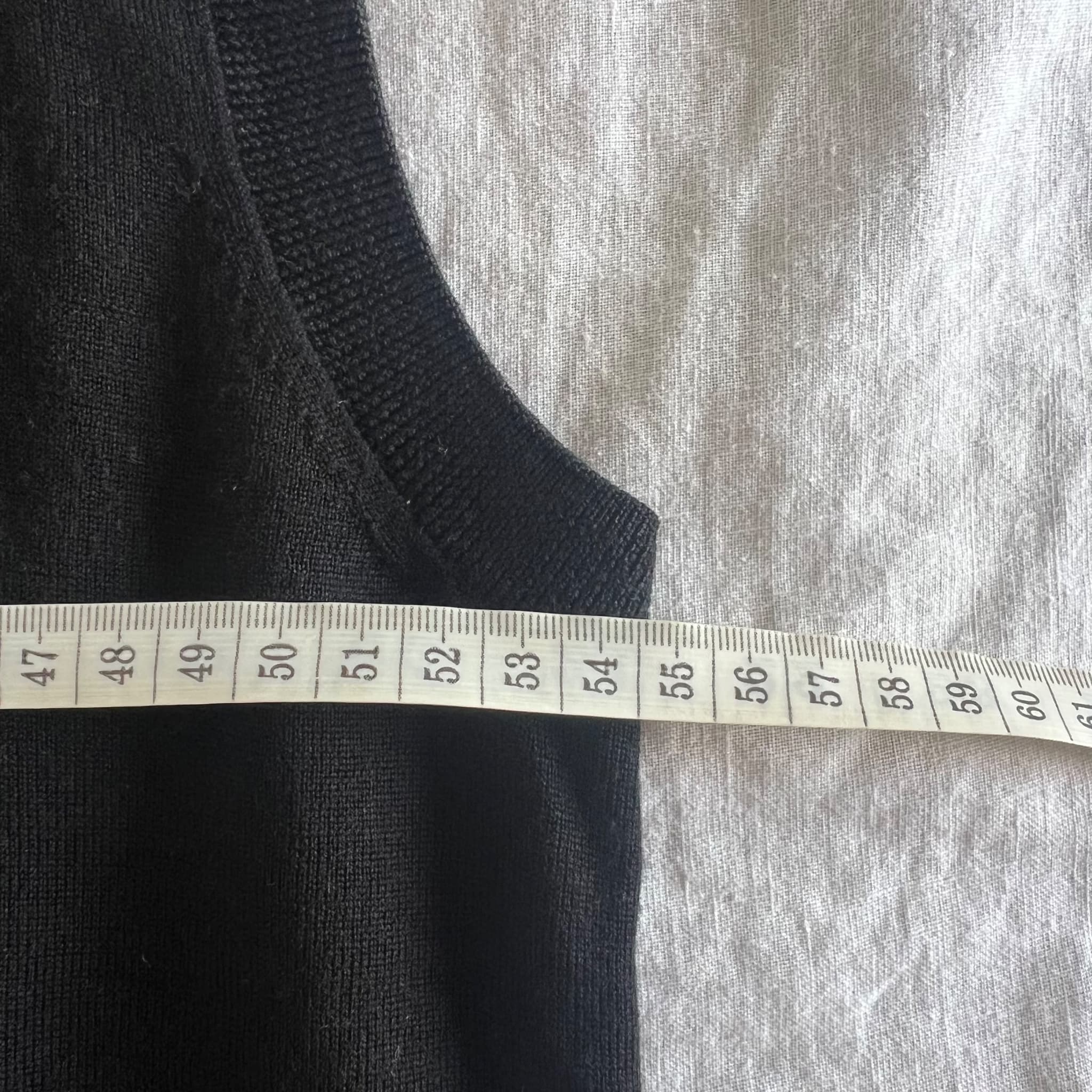 COS Black Oversized V-Neck Knit Sweater Vest (Tagged XS / Fits S–M) — photo 4 of 8