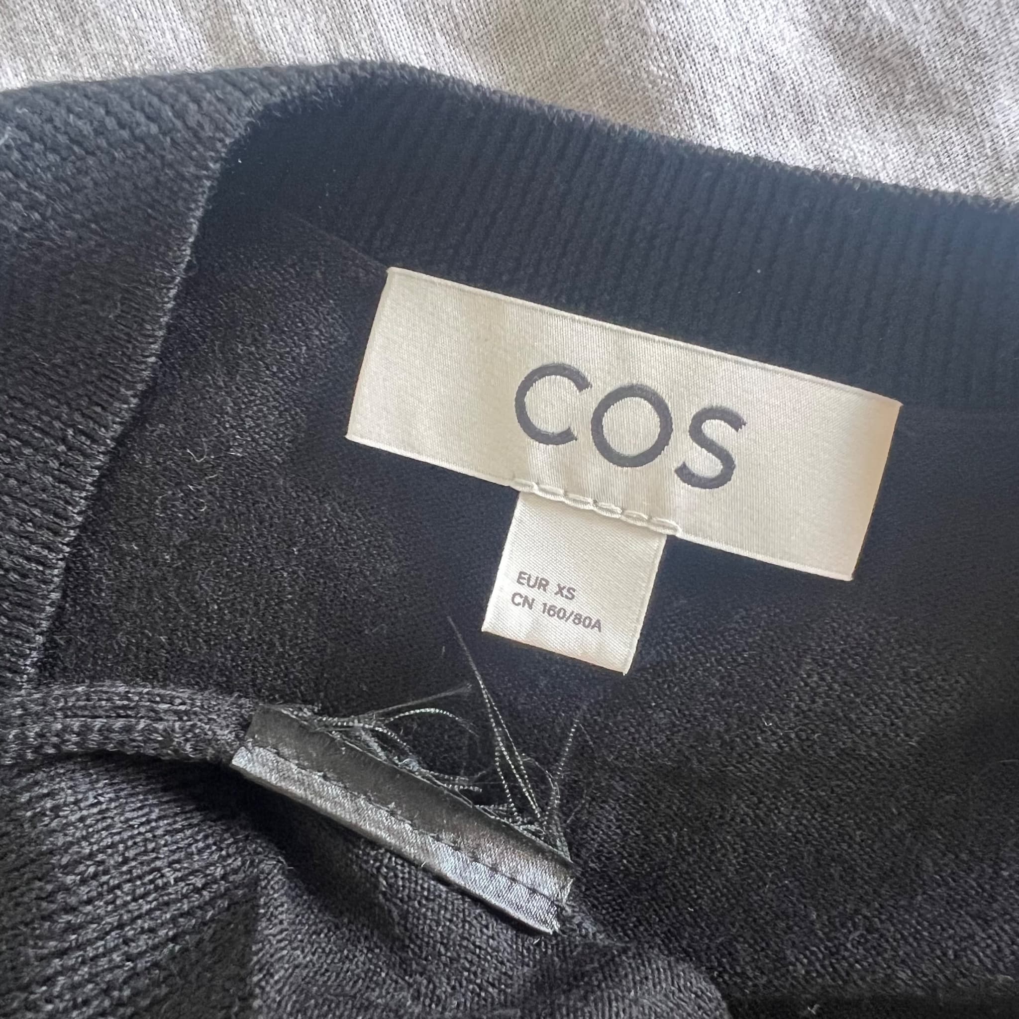 COS Black Oversized V-Neck Knit Sweater Vest (Tagged XS / Fits S–M) — photo 6 of 8