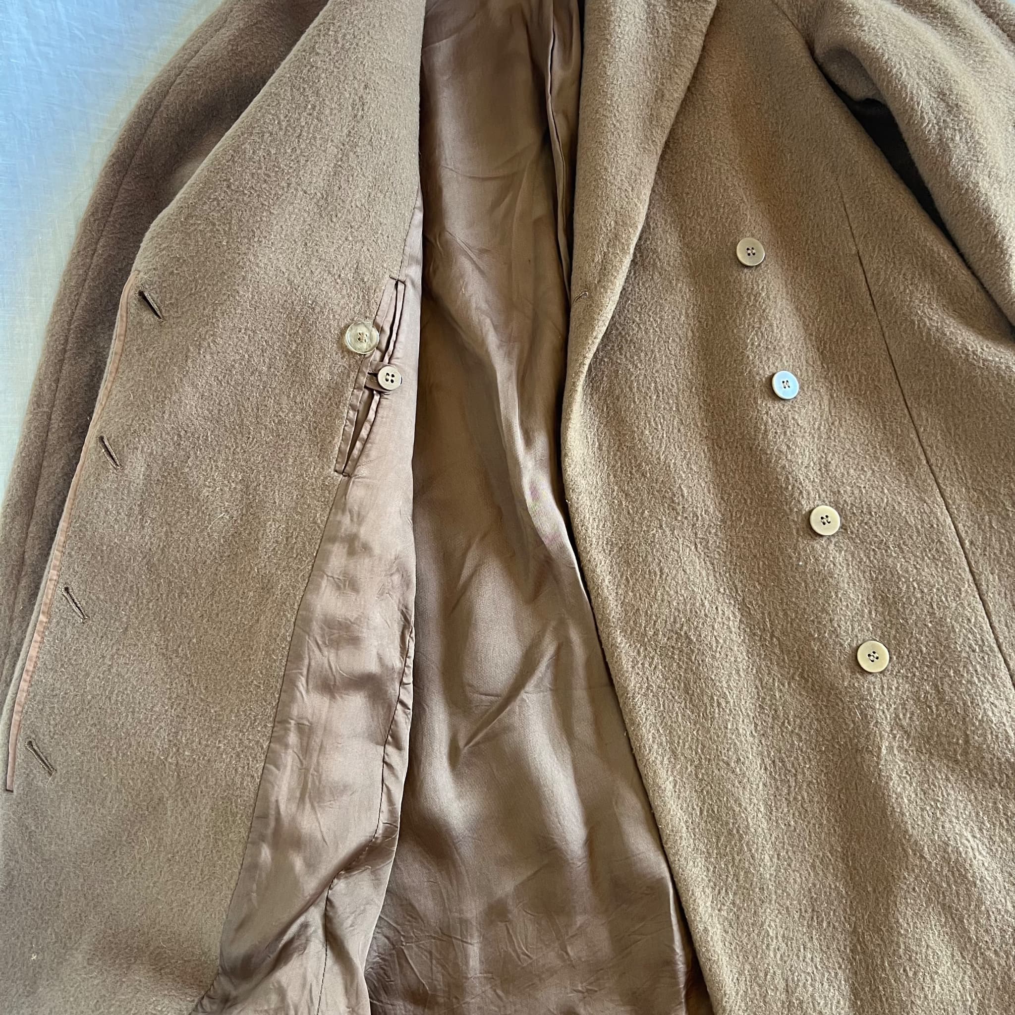 COS Camel Wool Mohair Blend Oversized Coat — photo 3 of 9