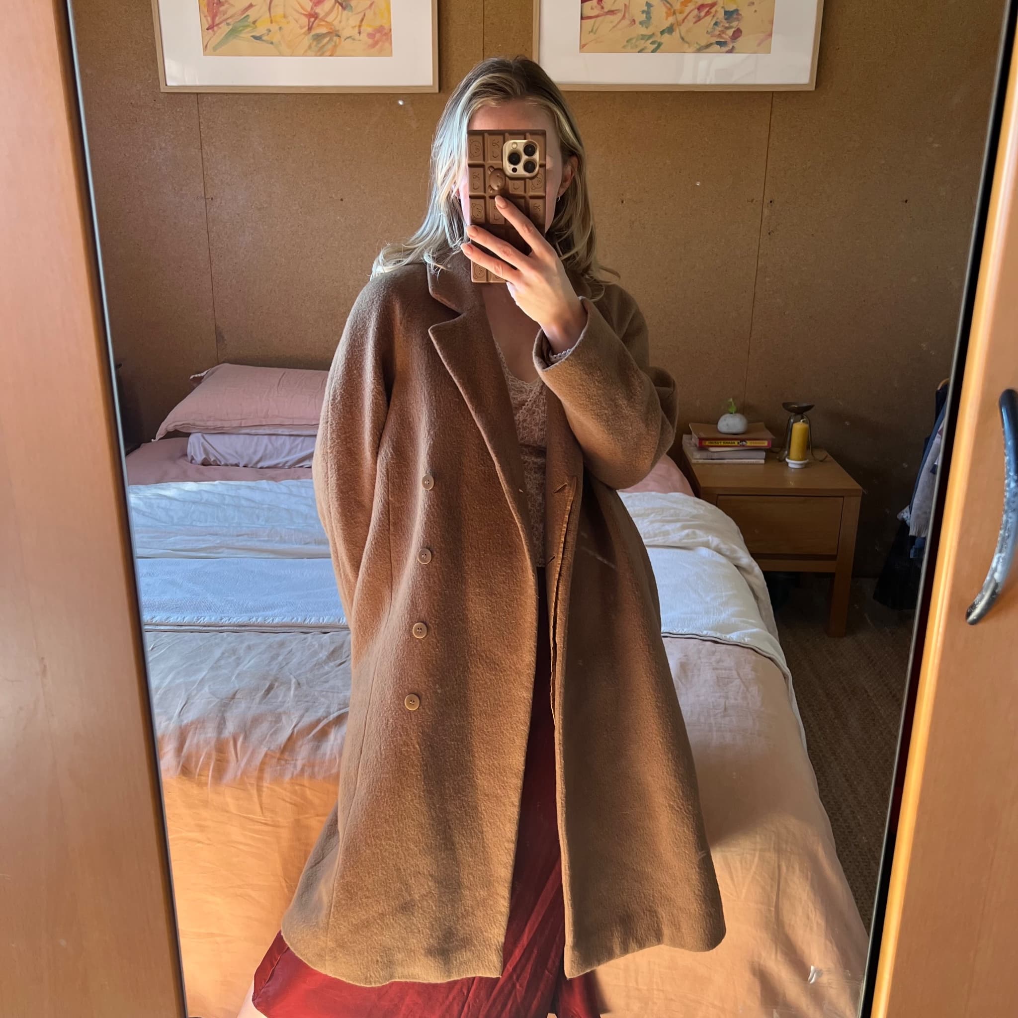 COS Camel Wool Mohair Blend Oversized Coat — photo 1 of 9