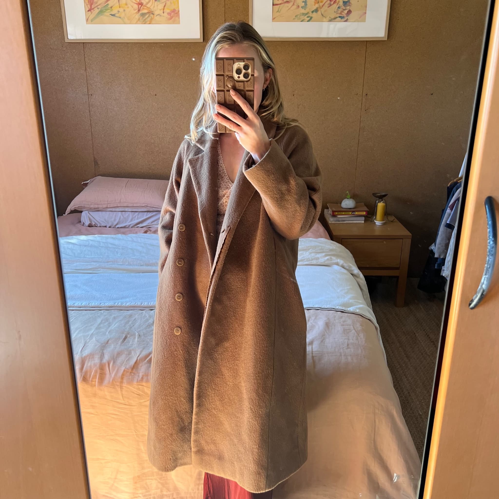COS Camel Wool Mohair Blend Oversized Coat — photo 9 of 9