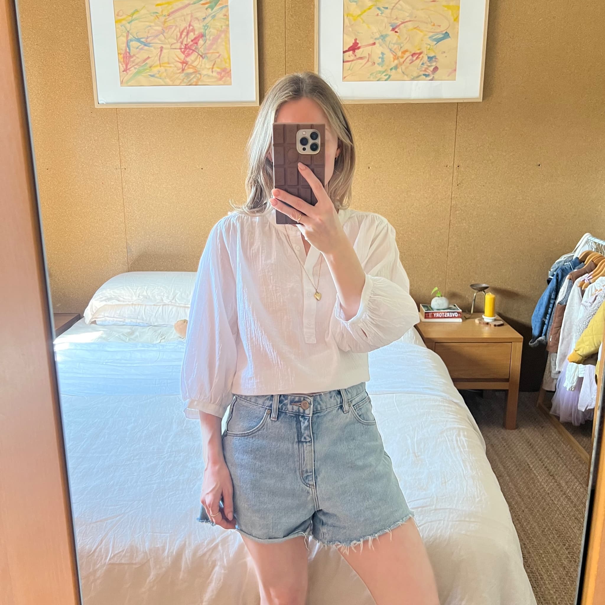Country Road White Textured Cotton Gathered Blouse (Size XS) — photo 8 of 10