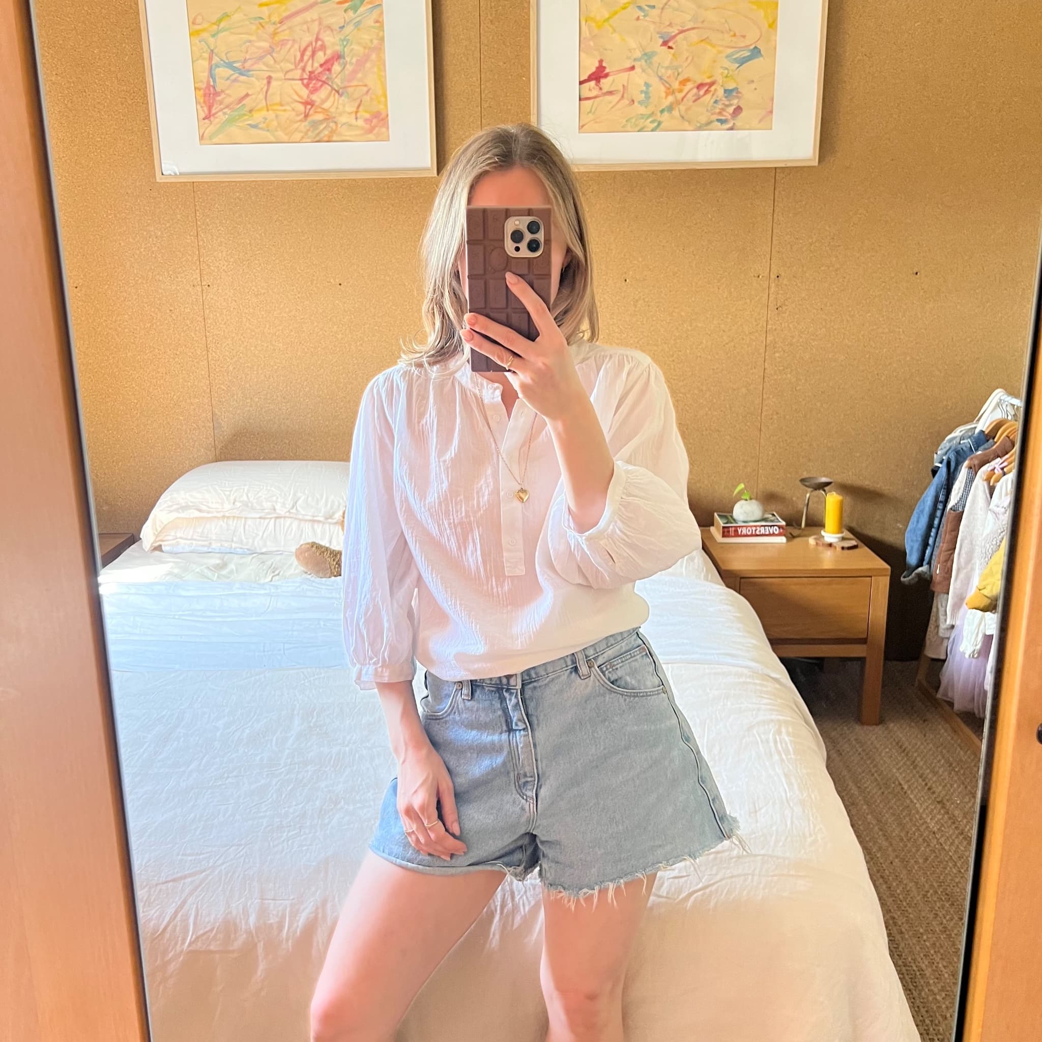 Country Road White Textured Cotton Gathered Blouse (Size XS) — photo 9 of 10