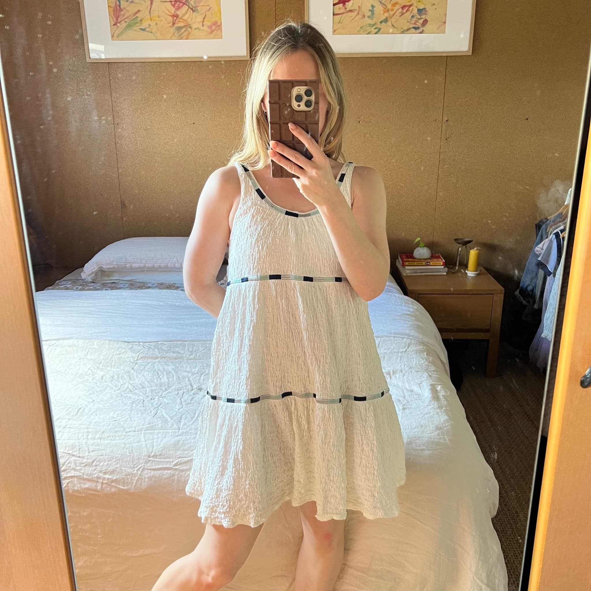 Country Road White Textured Crinkle Tiered Sun Dress Size XS Beach Summer Mini — photo 8 of 8