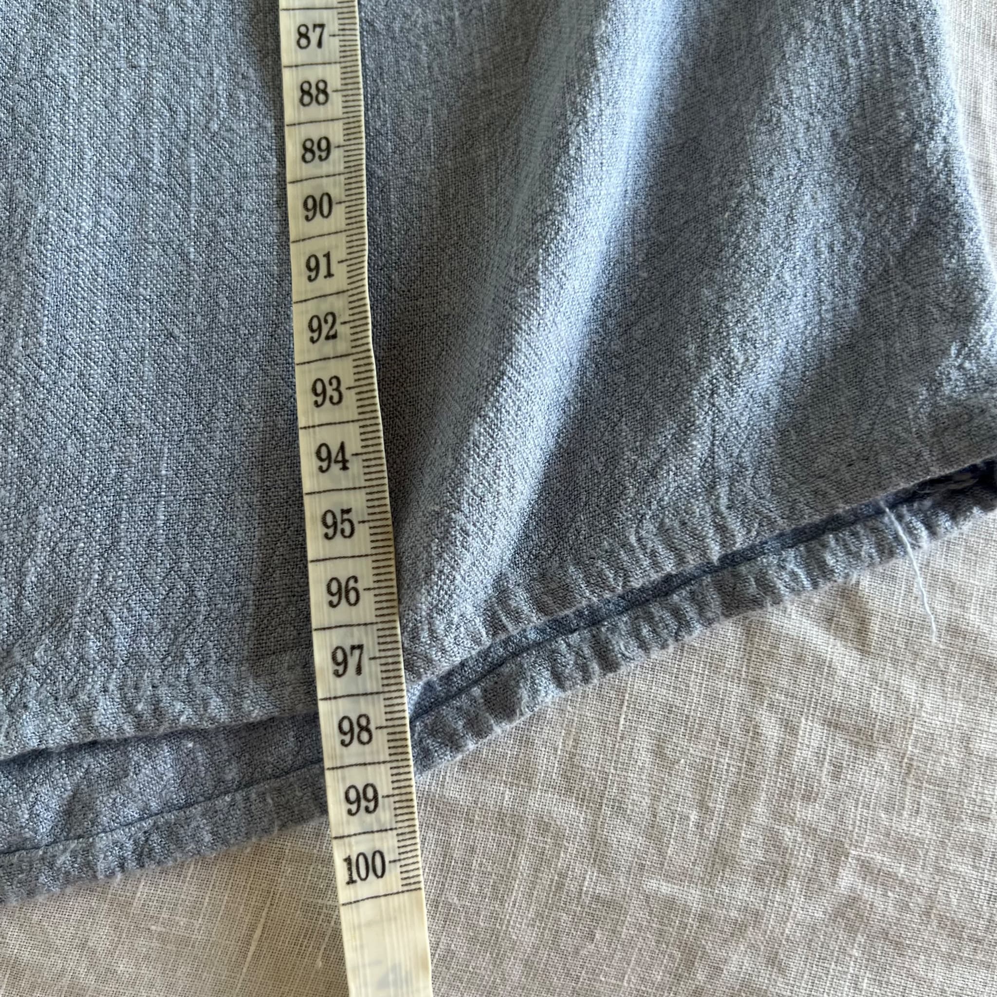 Ghanda Powder Blue Linen Blend Wide Leg Pants Size XS Drawstring Beach Trousers — photo 5 of 9
