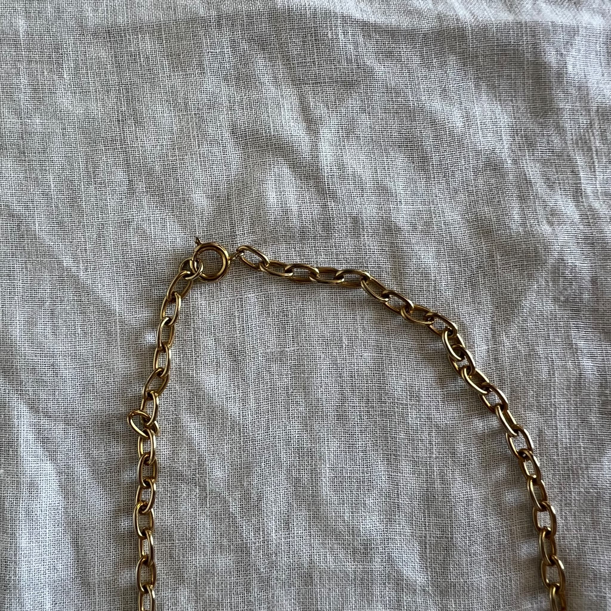 Gold Tone Oval Link Chain Necklace - Classic Minimalist Layering Piece — photo 3 of 4