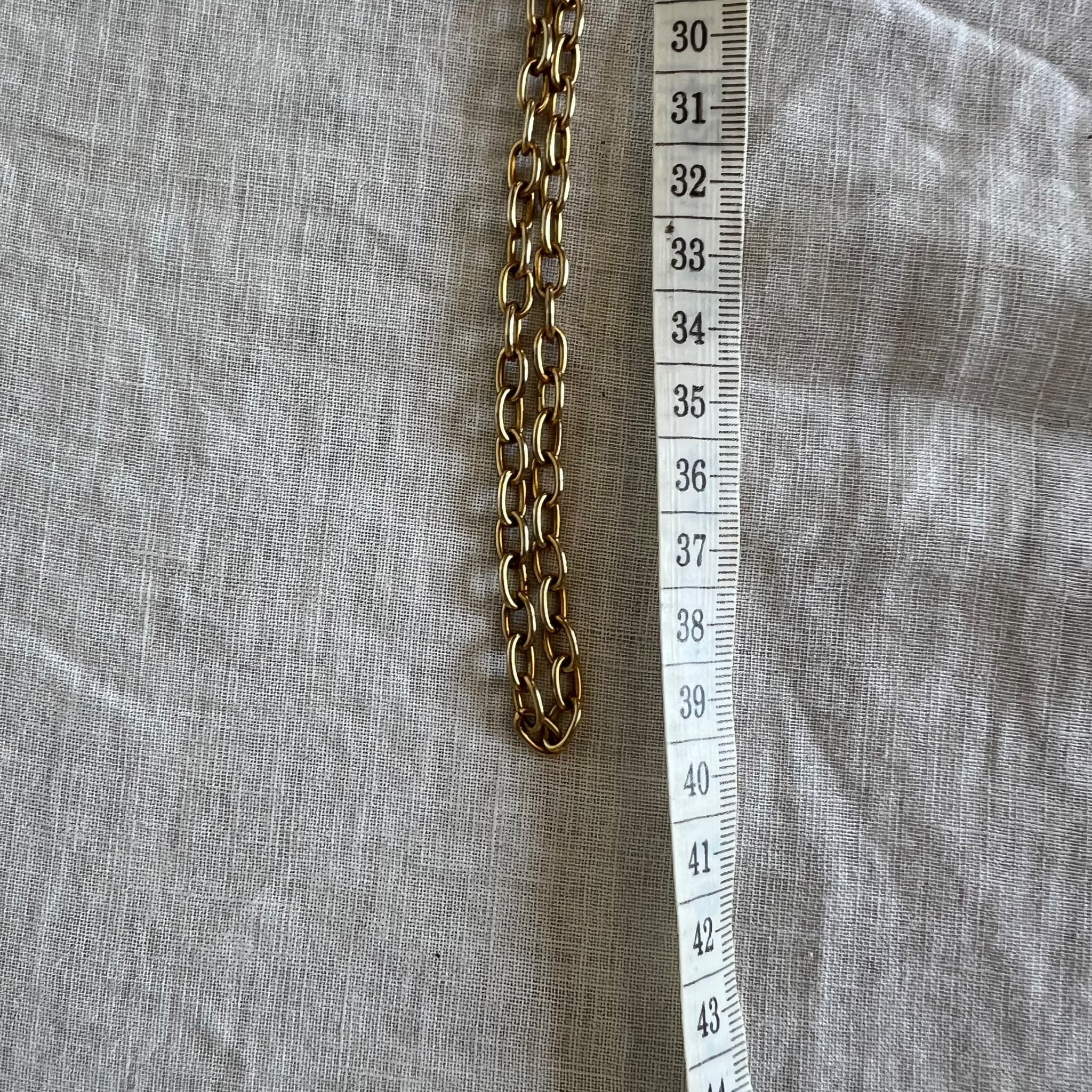 Gold Tone Oval Link Chain Necklace - Classic Minimalist Layering Piece — photo 4 of 4