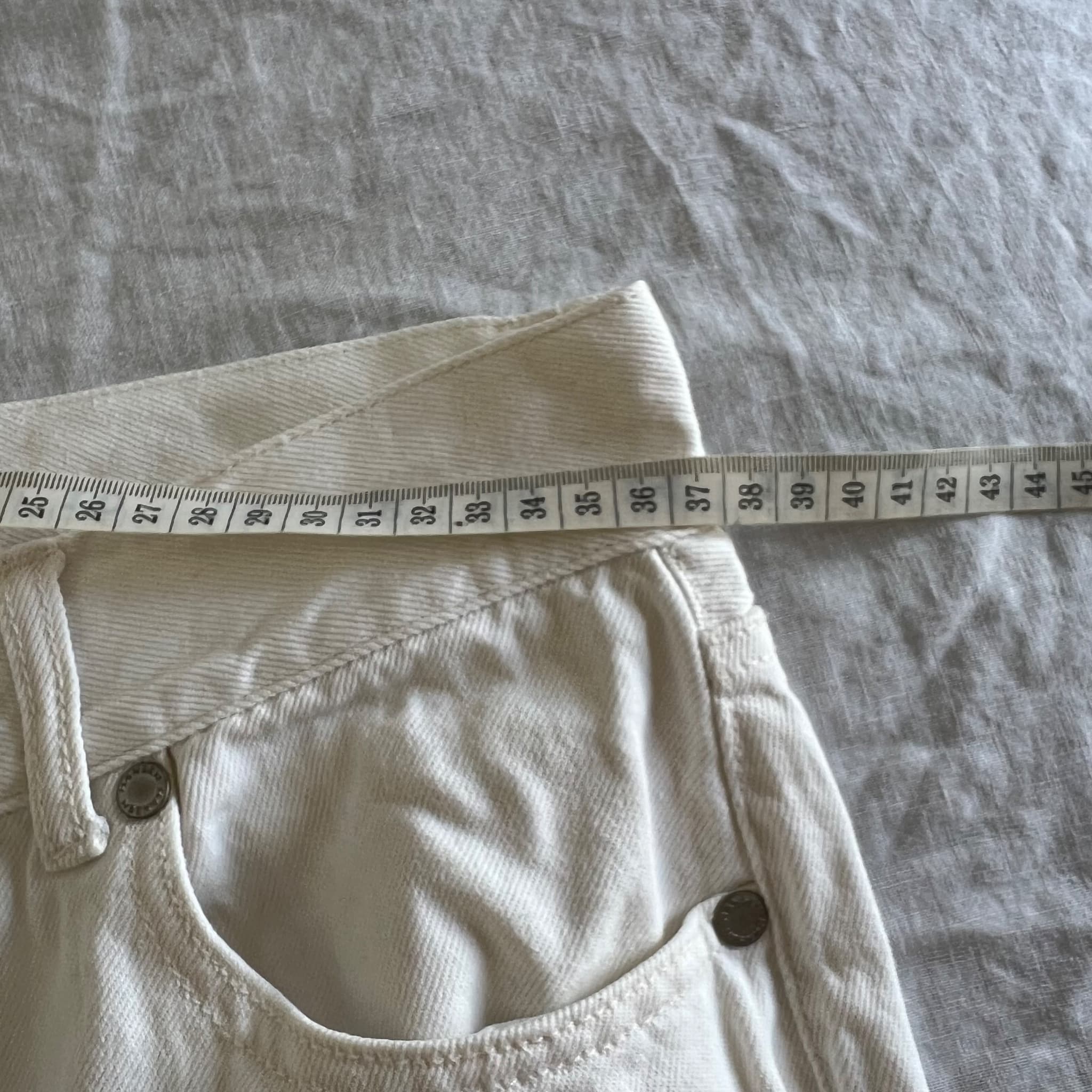 Hansen & Gretel Ryan Straight Leg Jean Size 29 Ecru Off White Cotton High Waist — photo 5 of 8