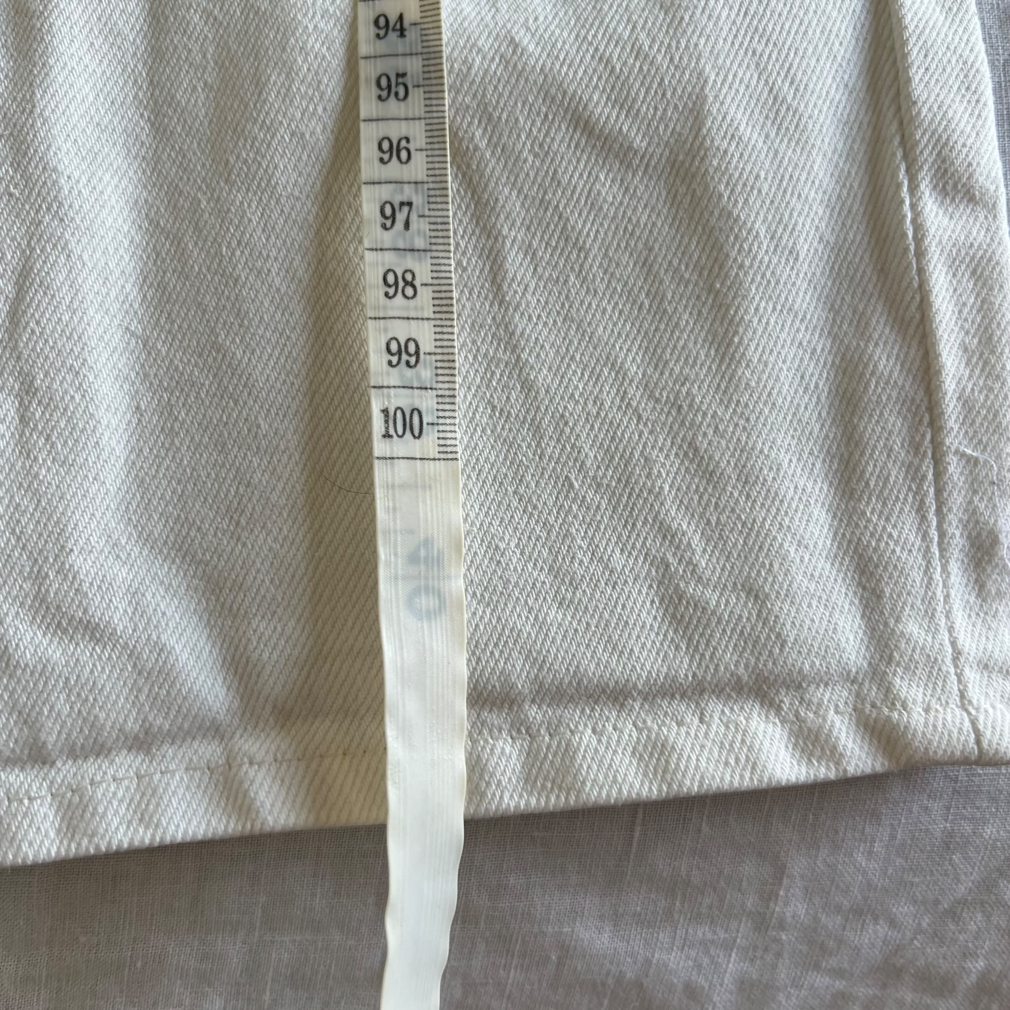 Hansen & Gretel Ryan Straight Leg Jean Size 29 Ecru Off White Cotton High Waist — photo 6 of 8