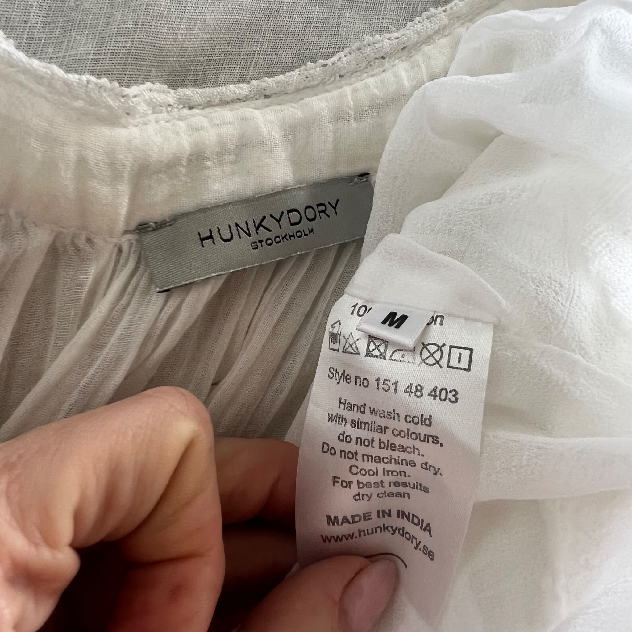 Hunkydory White Sheer Cotton Lace Tunic Dress (Size M) — photo 6 of 9