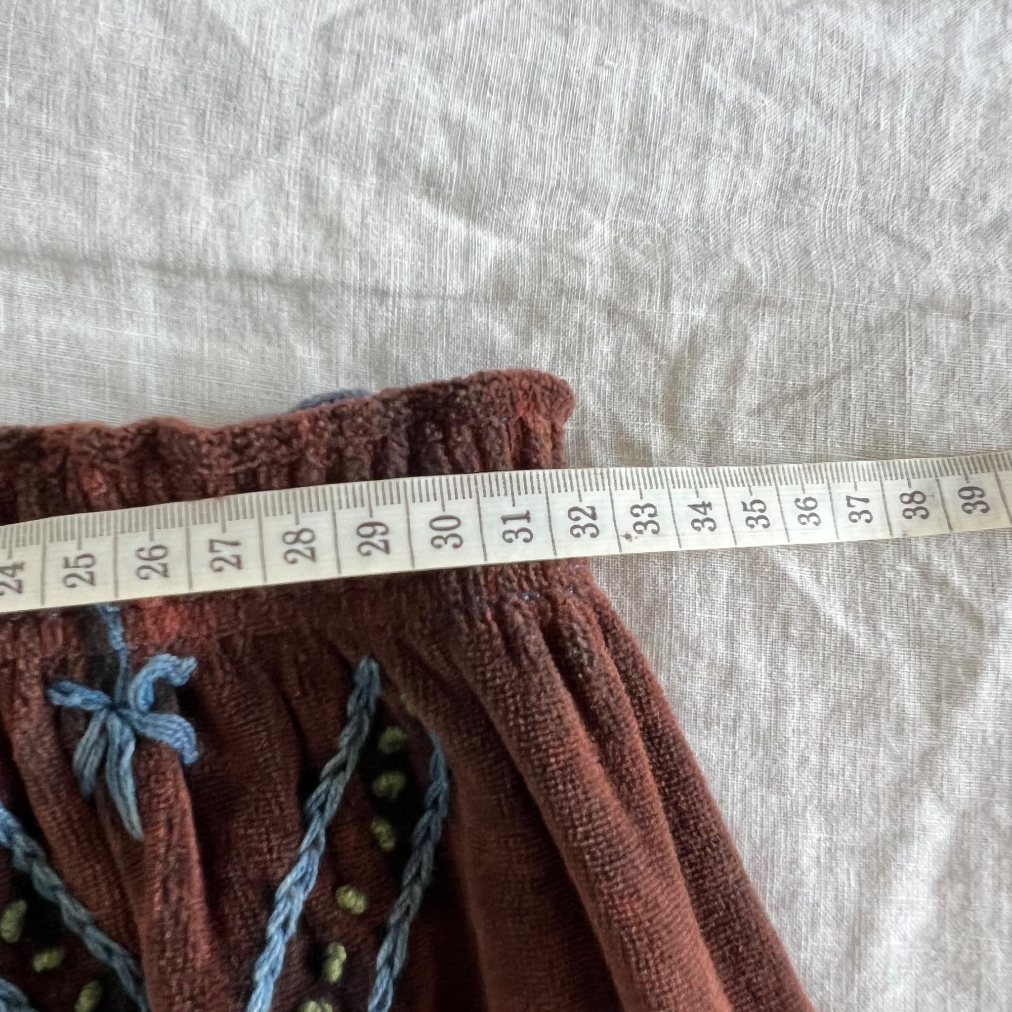 Incantation Vintage Patchwork Velvet Maxi Skirt M L Embroidered Boho Festival — photo 5 of 8