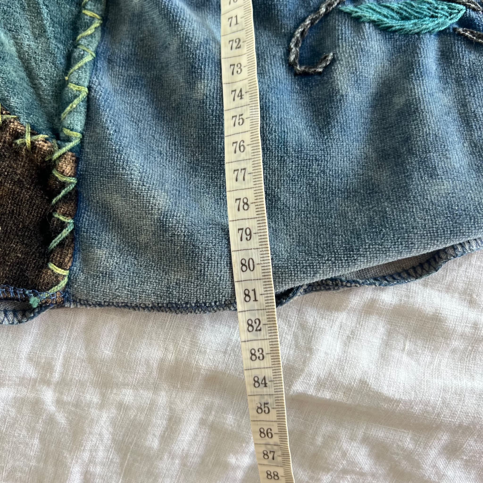 Incantation Vintage Patchwork Velvet Maxi Skirt M L Embroidered Boho Festival — photo 6 of 8