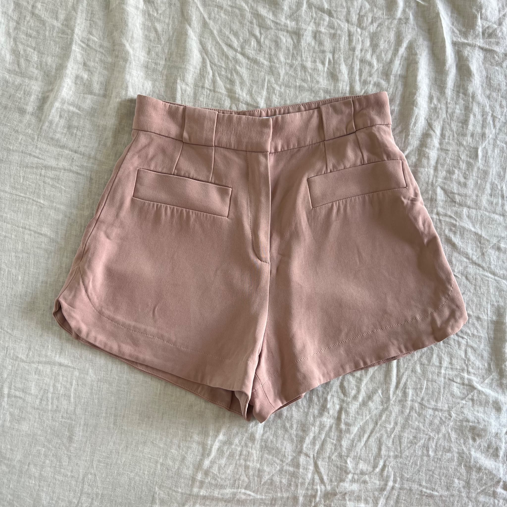 IRO Paris Dusty Pink High Waisted Shorts Size 36 EU 8 Tailored French Chic Soft