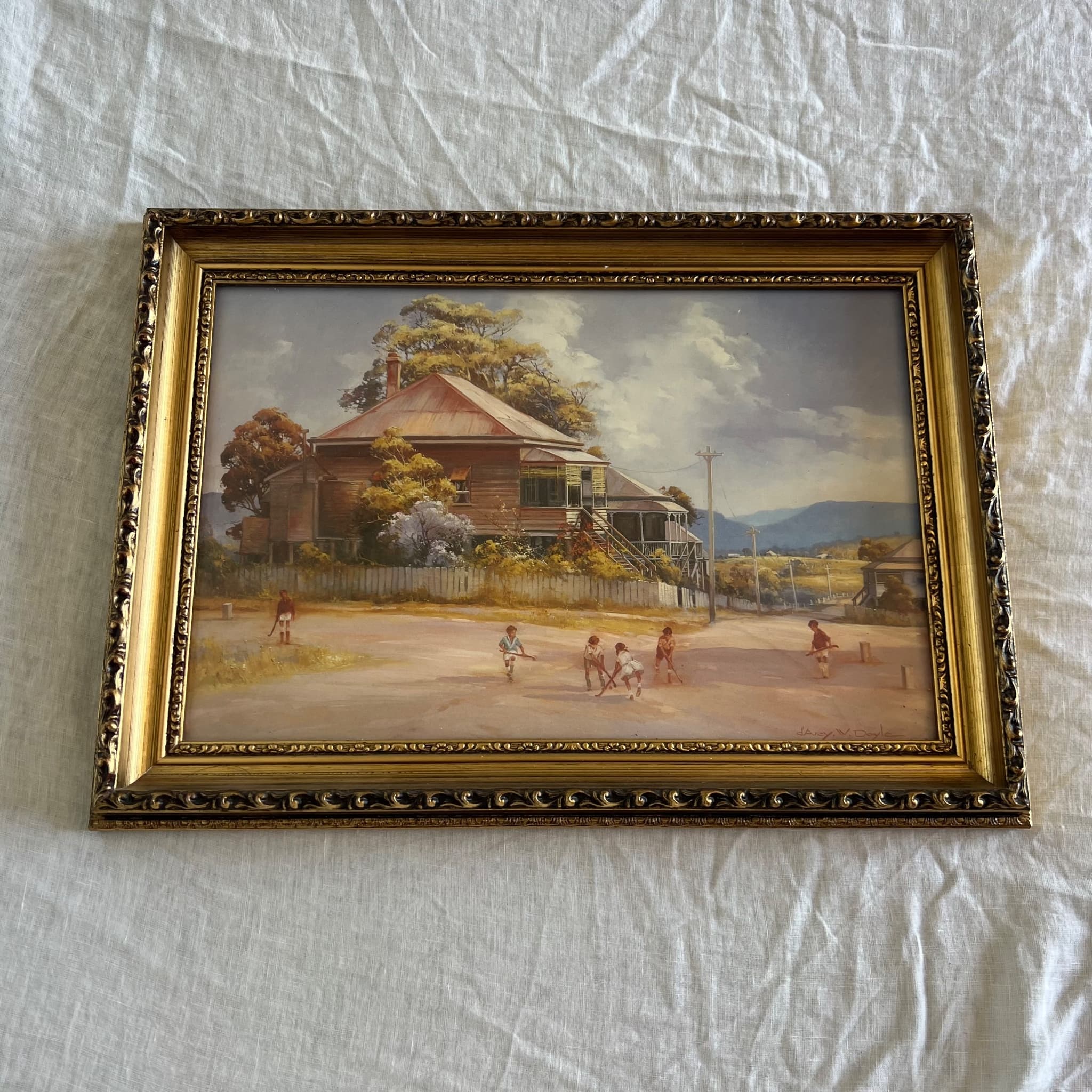 LEIGH HENRY Framed Print - Children Playing Cricket — photo 1 of 7