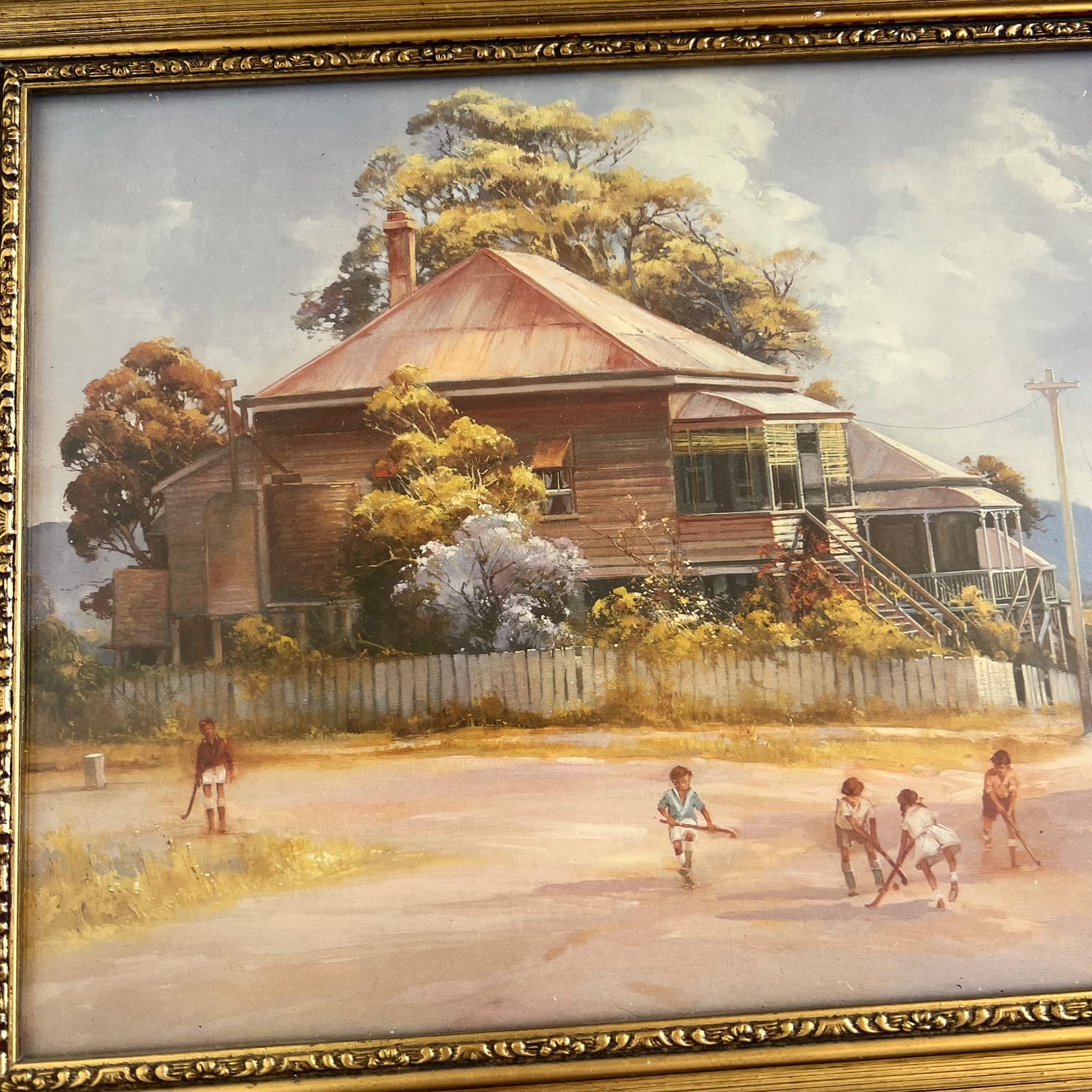 LEIGH HENRY Framed Print - Children Playing Cricket — photo 4 of 7