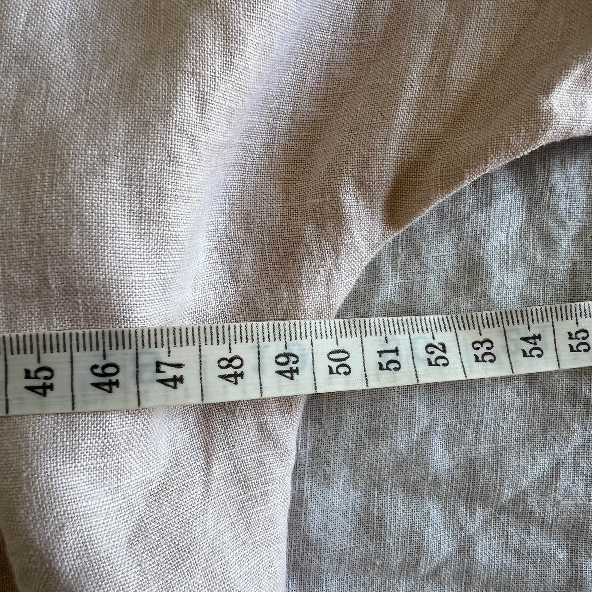 Lilya Women's 100% Linen Boxy Top - Beige Short Sleeve Blouse — photo 5 of 9