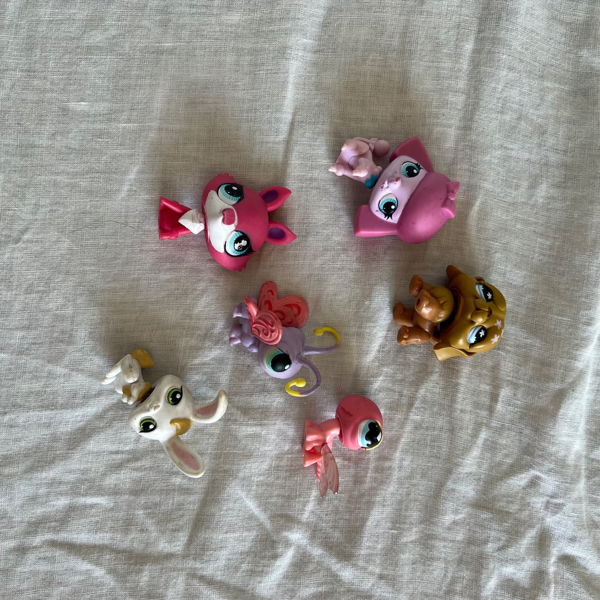 Littlest Pet Shop Figures Lot 6 Bundle Bunny Dog Butterfly Dragonfly Vintage LPS — photo 1 of 7