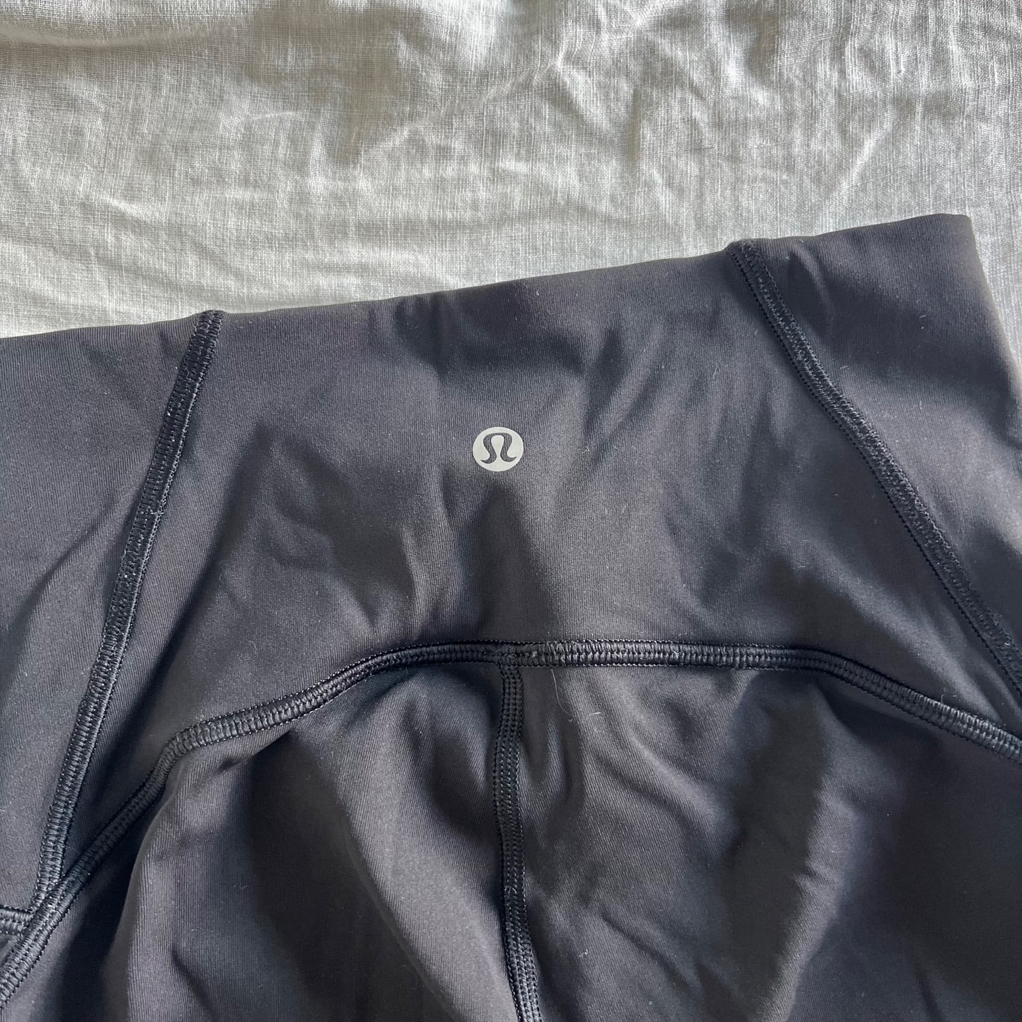 Lululemon Black Align High Rise Crop Leggings Size 4 AU 8 Mesh Side Panel Tight — photo 5 of 7
