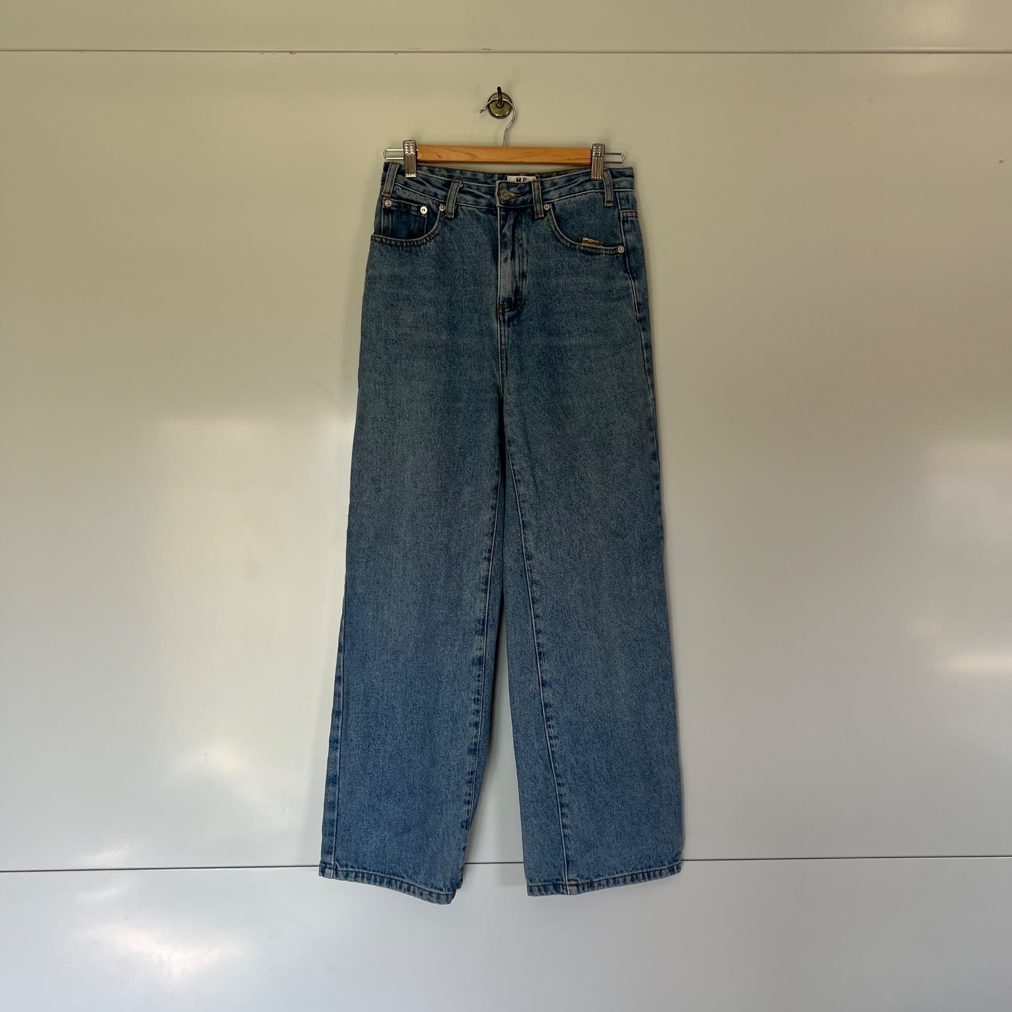 MASONPRINCE MP Studios Heart Pocket Straight Jeans Size 8-10 Fits W26 Y2K Street — photo 6 of 10